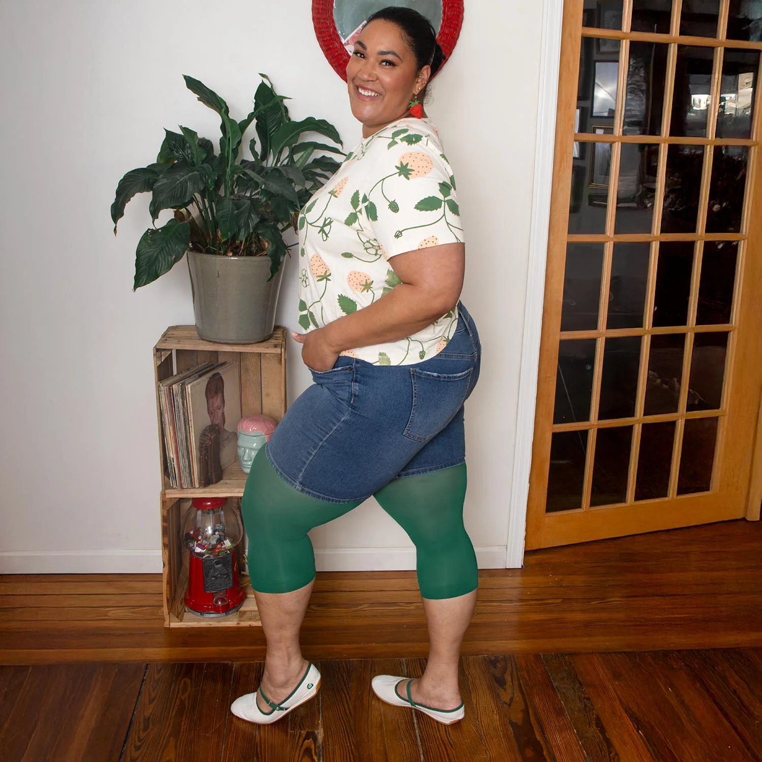 Stay Cool Capri Tights - Foliage - Zenithce