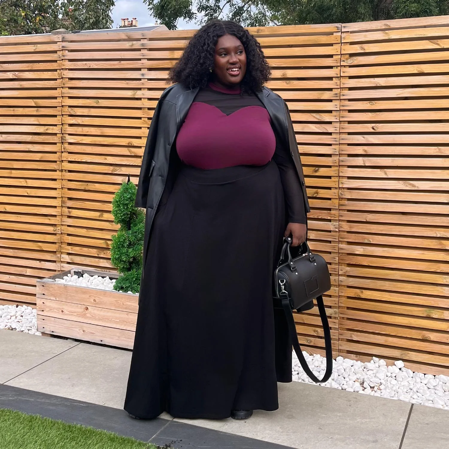 Jersey A-Line Maxi Skirt - Black - Zenithce