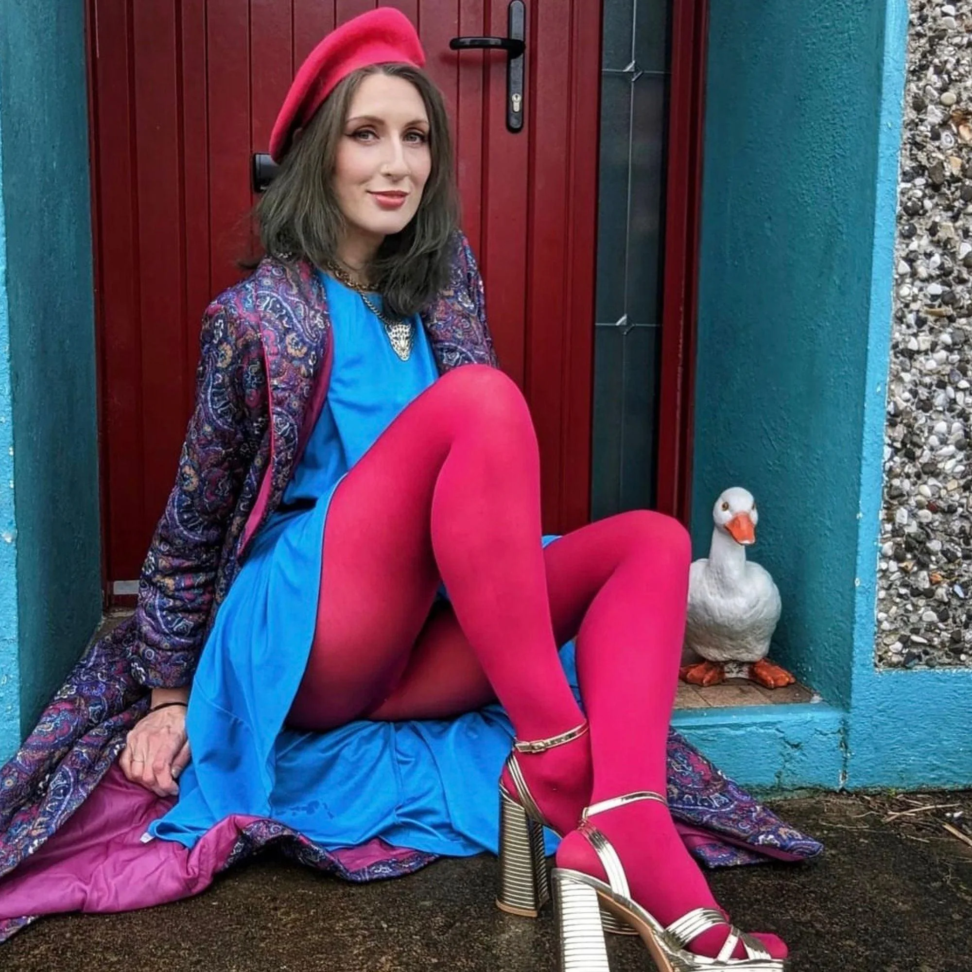 80 Denier Tights - Raspberry Pie - Zenithce