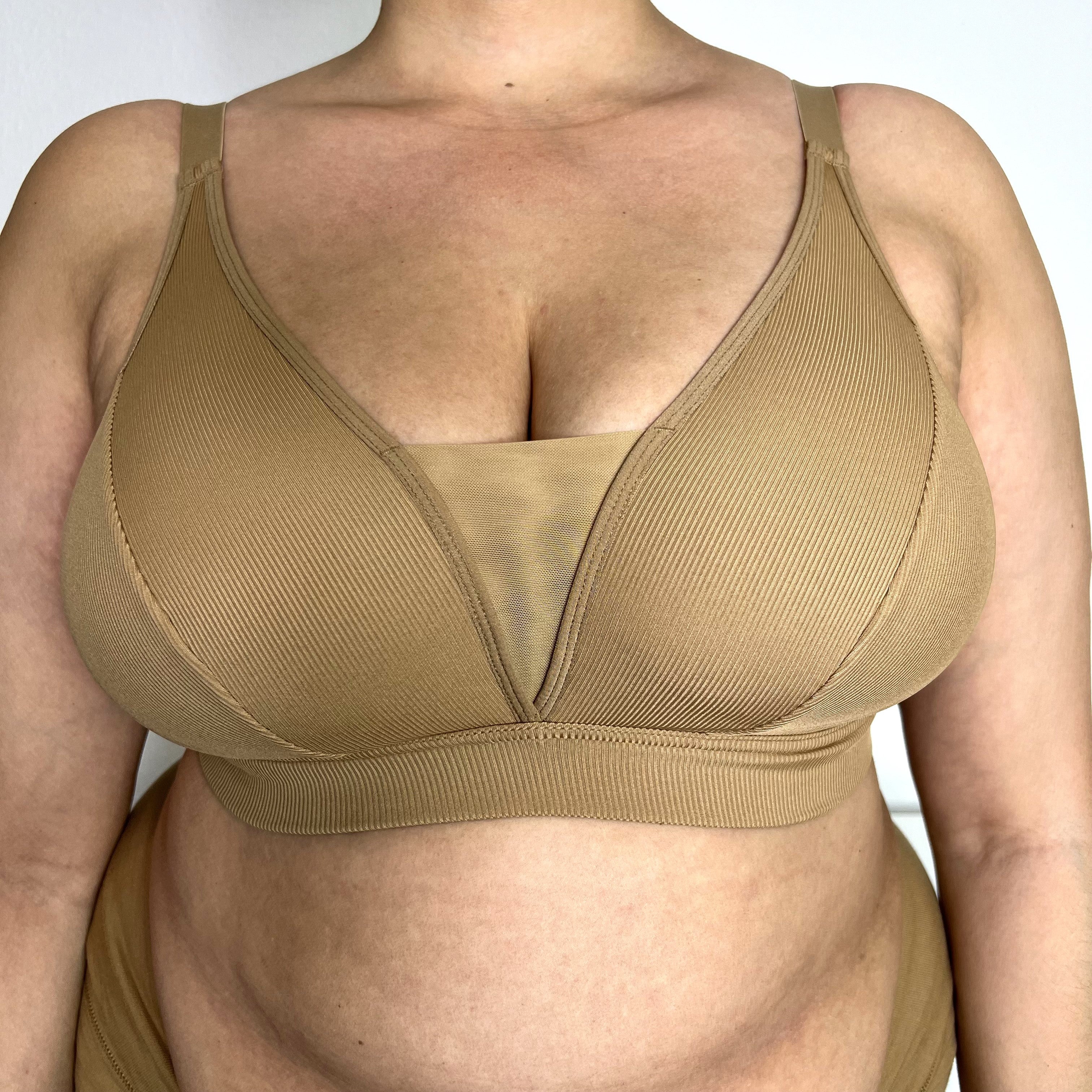 Everyday Ribbed Bra - Caramel - Zenithce