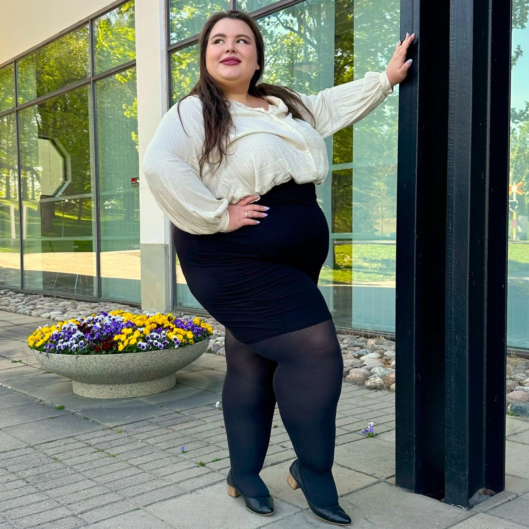 Huggy Light Compression Tights - Black - Zenithce