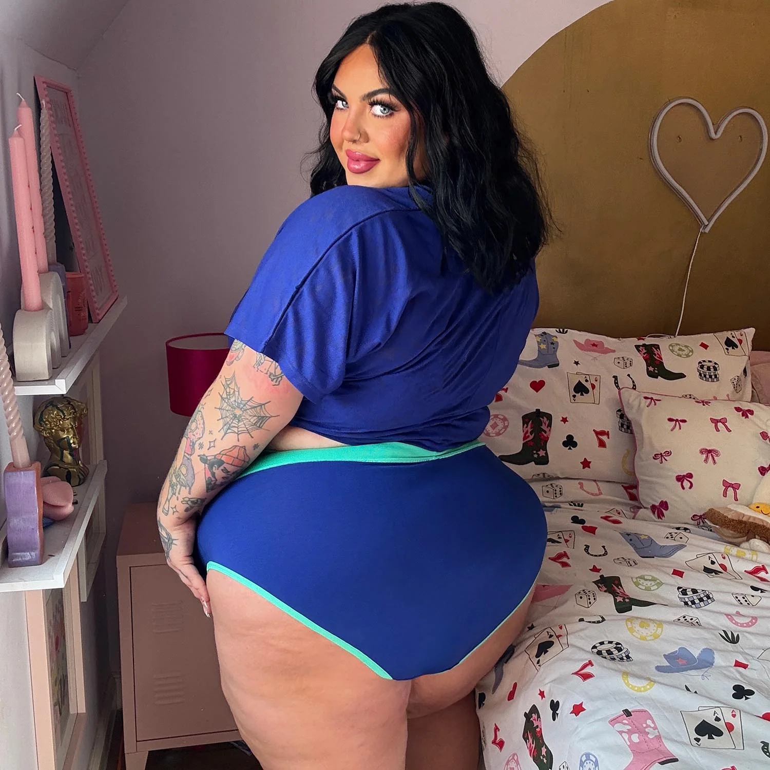 Organic Cotton Full Brief Duo Knickers - Arabesque & Mint - Zenithce