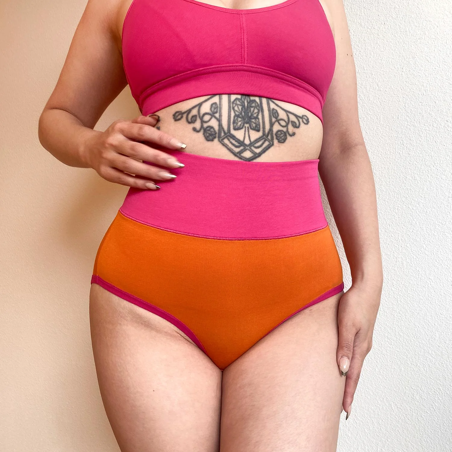 Organic Cotton Full Brief Duo Knickers - Papaya & Barbara - Zenithce