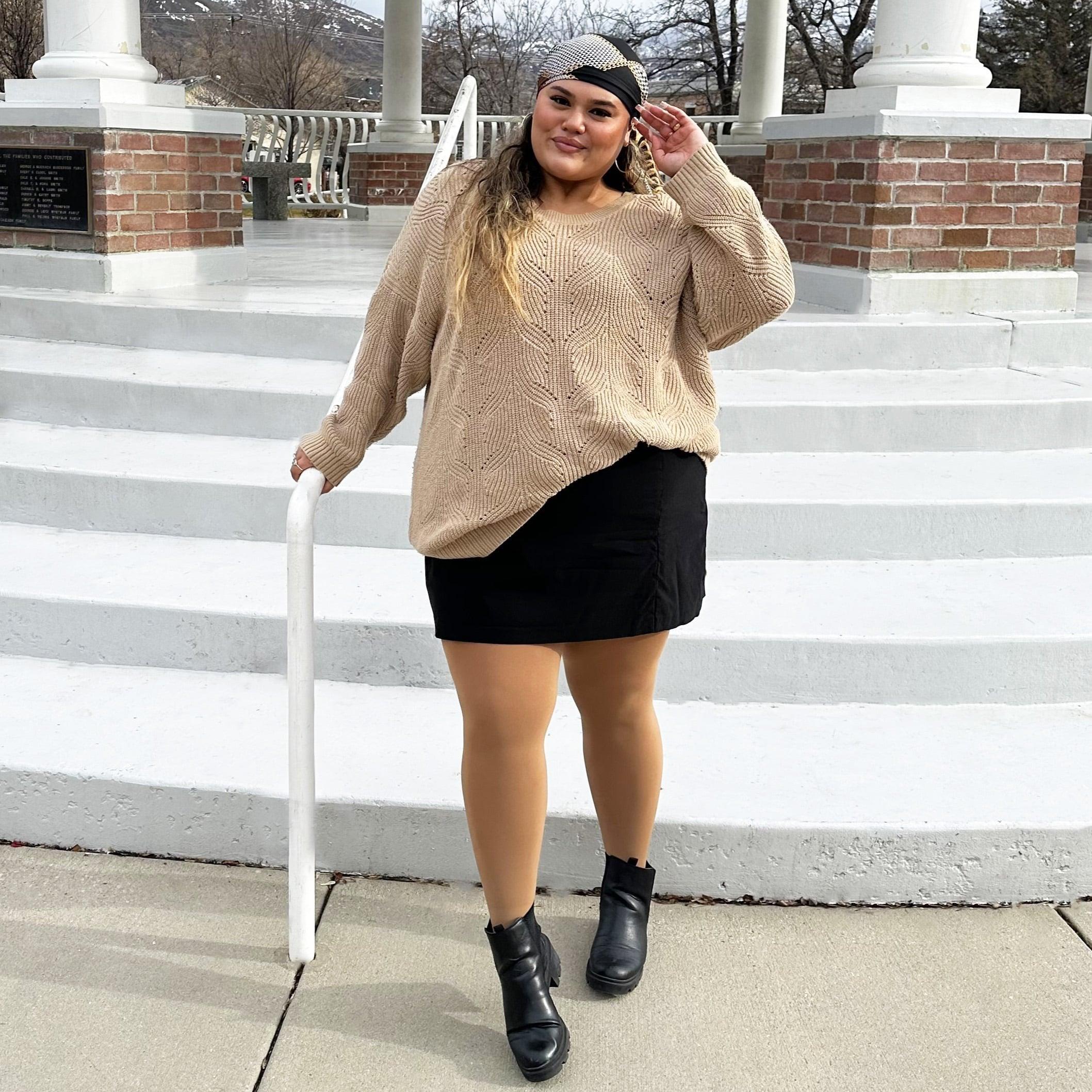 Huggy Light Compression Tights - Caramel Latte - Zenithce