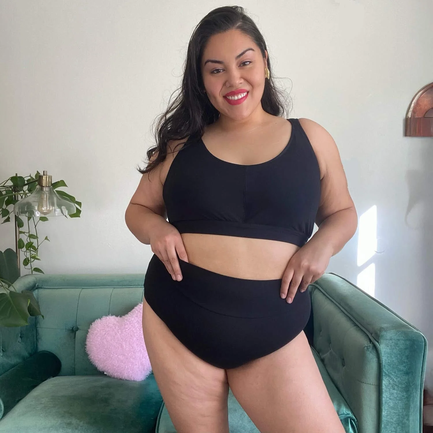 Organic Cotton Lacey Super High Waist Knickers - Zenithce