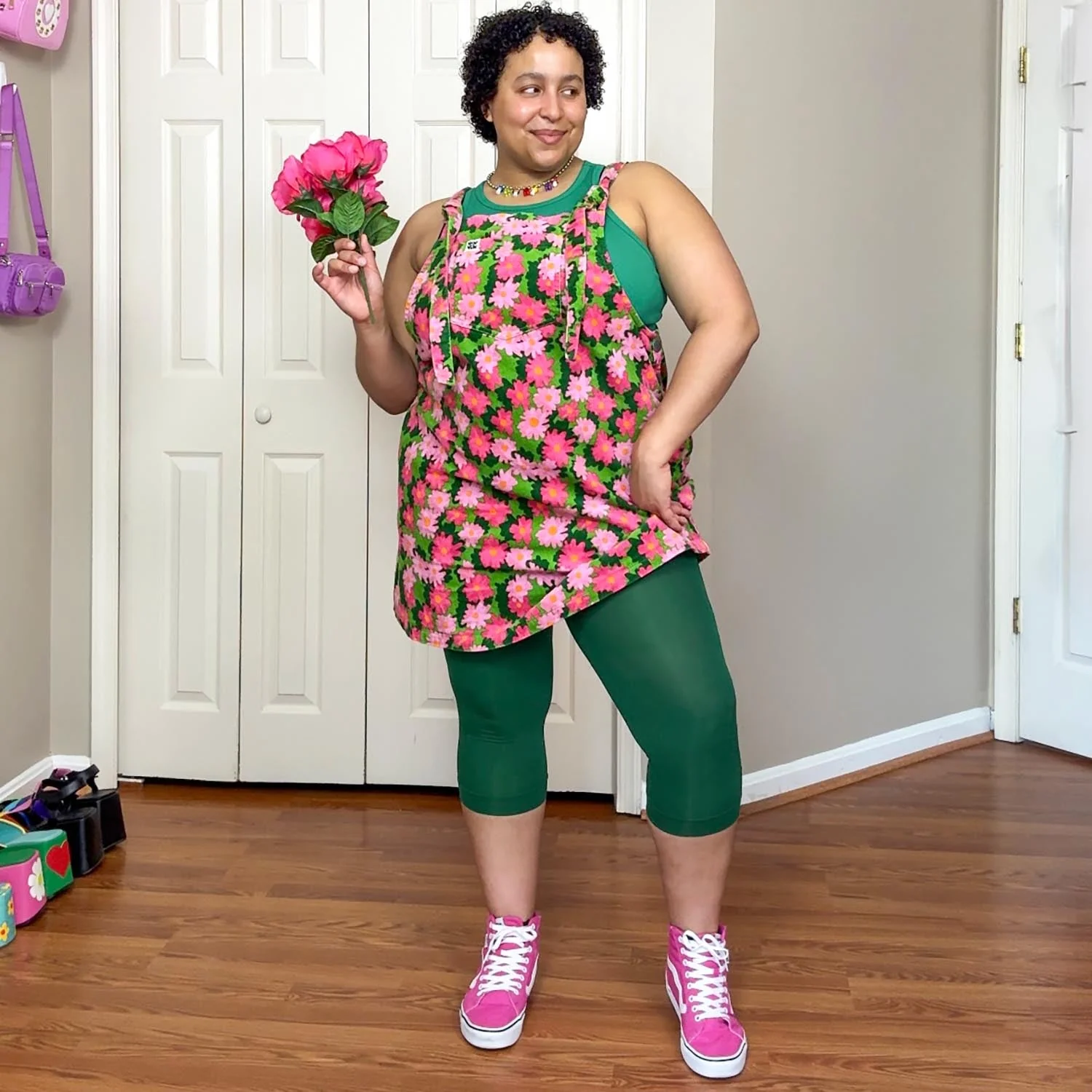 Stay Cool Capri Tights - Foliage - Zenithce