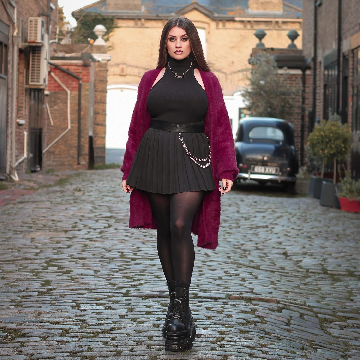 Fluffy Cardigan - Cherry - Zenithce