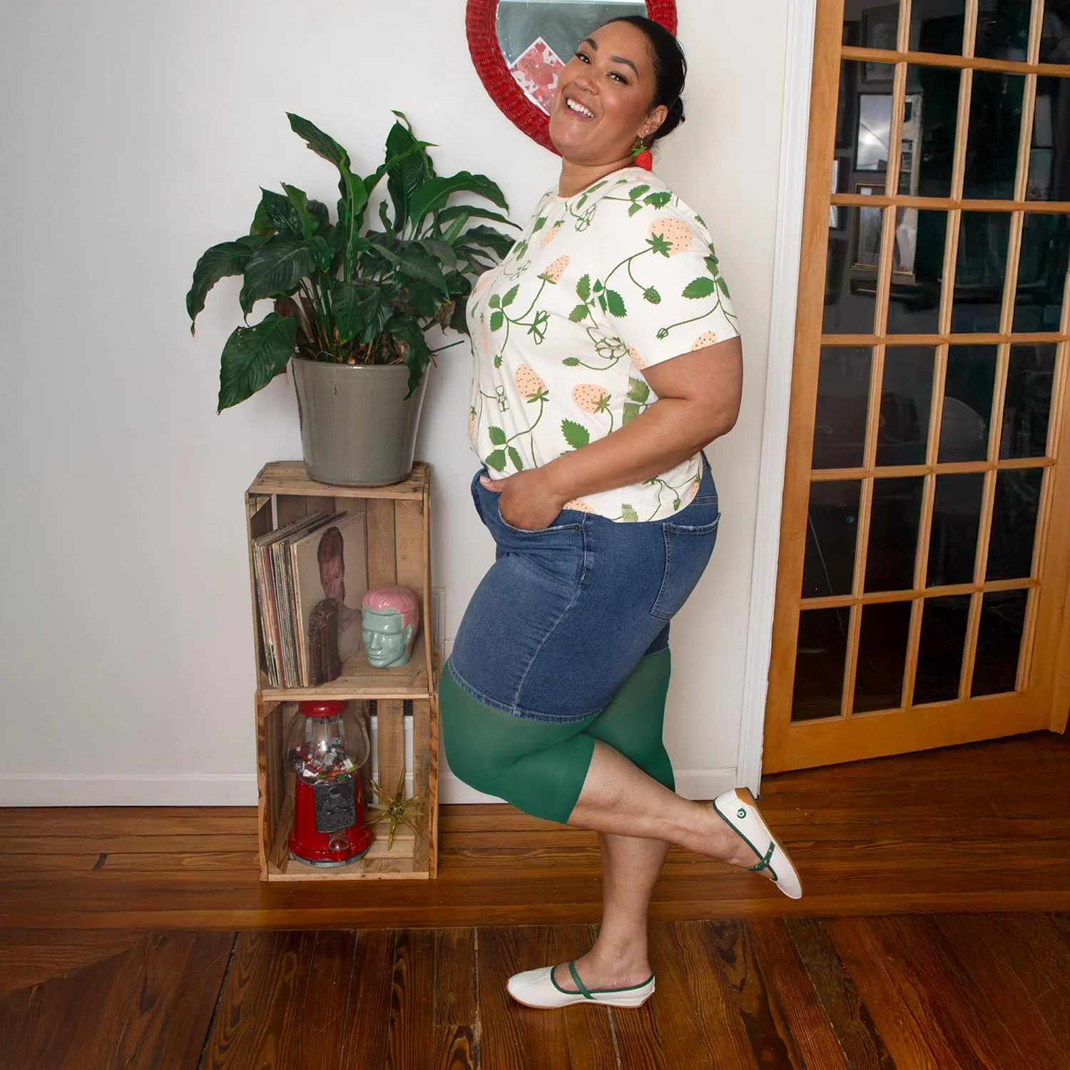 Stay Cool Capri Tights - Foliage - Zenithce