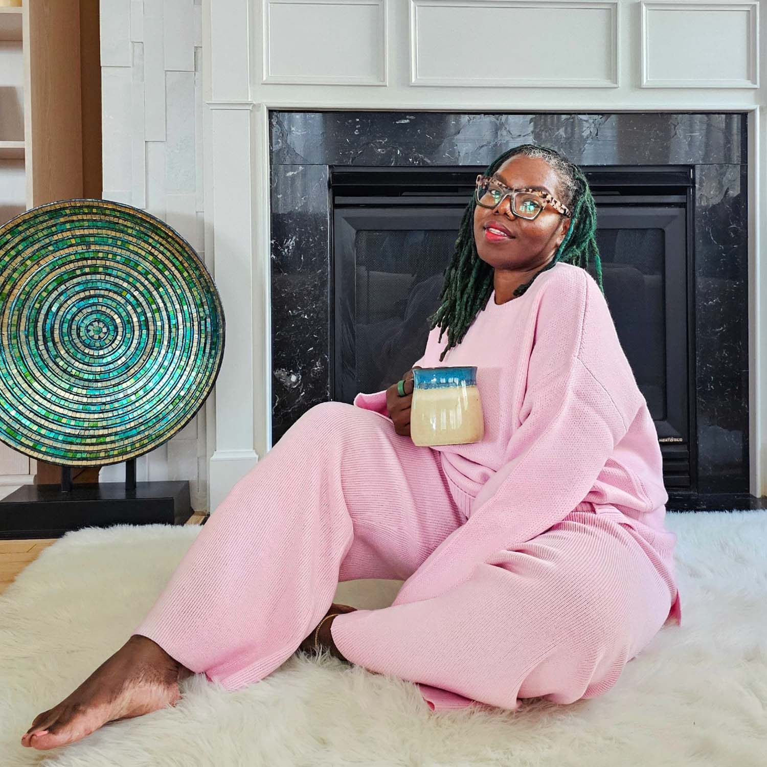 Knit Longline Jumper - P��tale de Rose - Zenithce