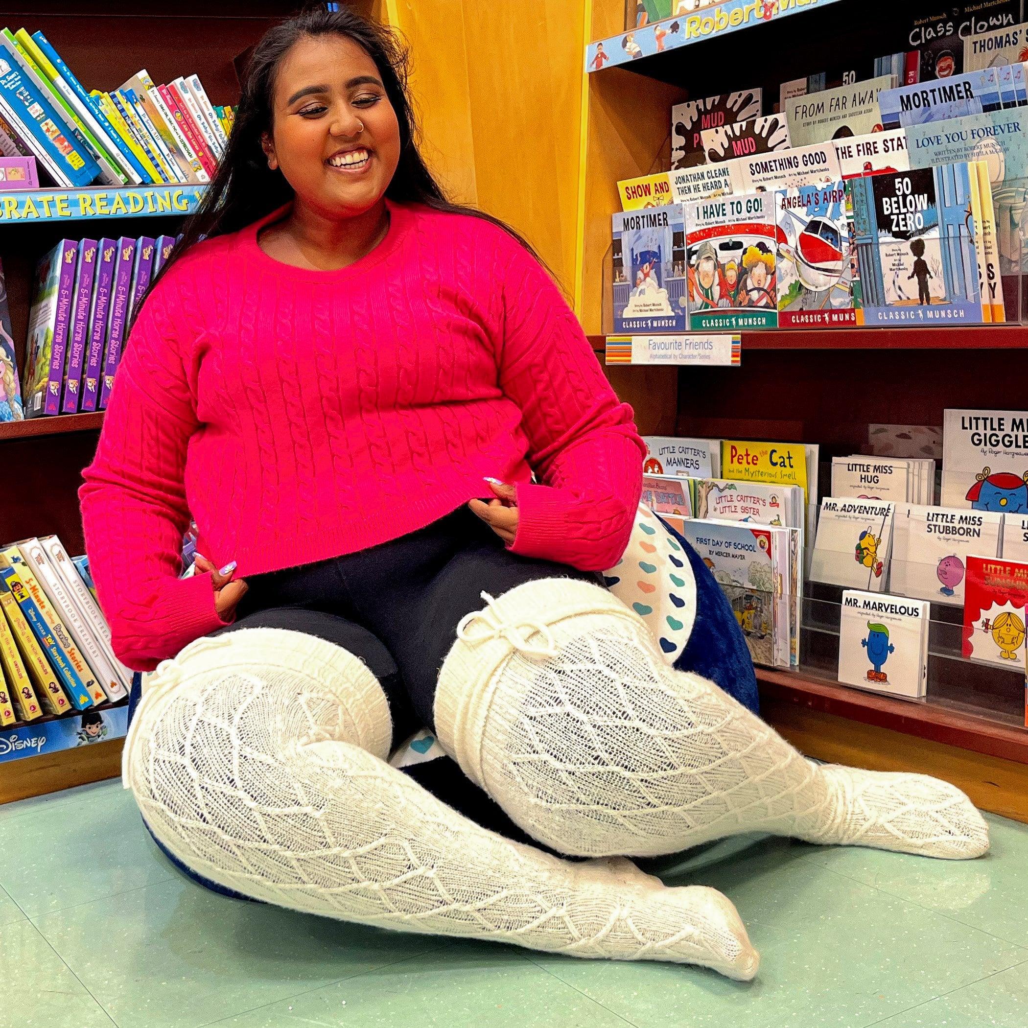 Thigh High Socks - Snowball - Zenithce