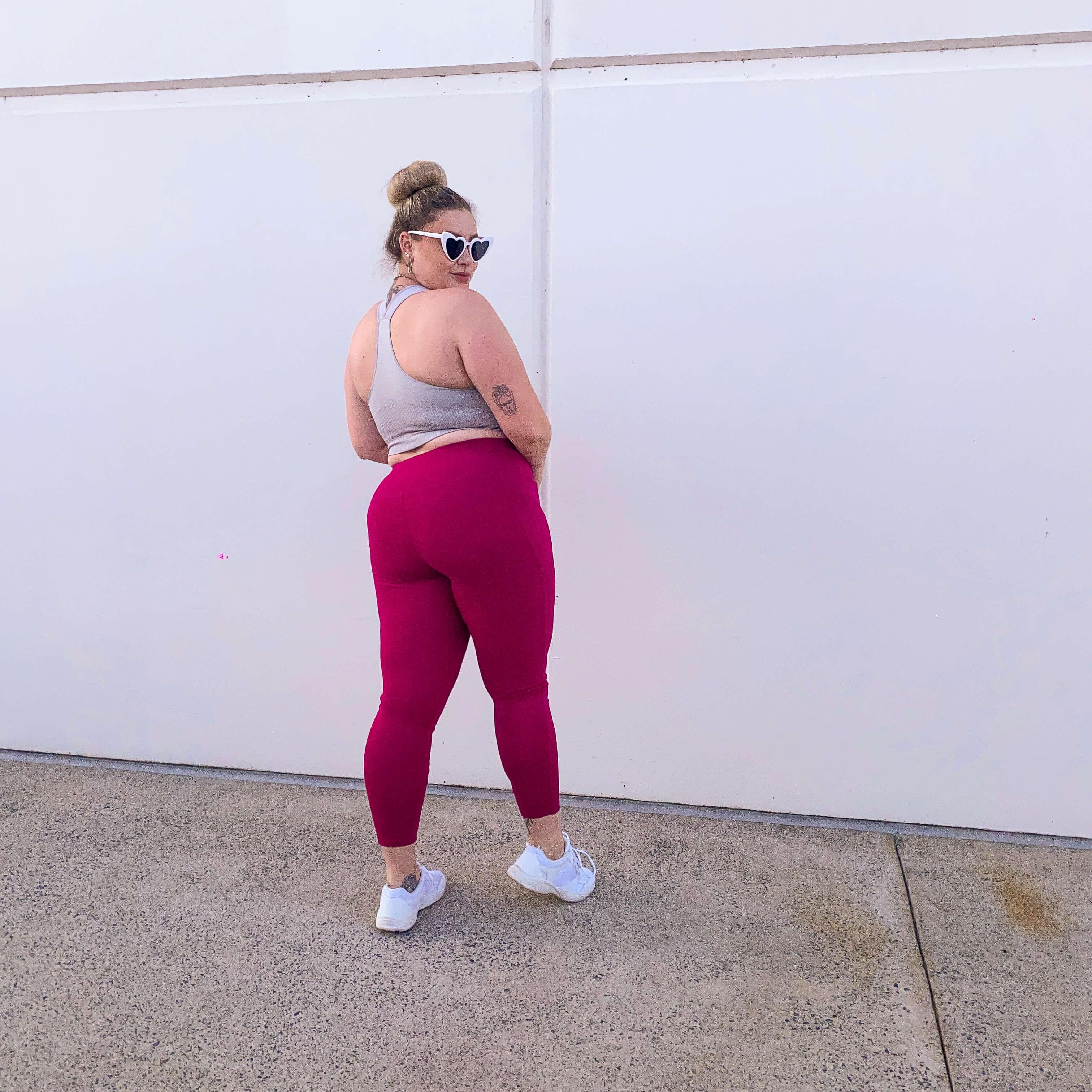 Squat Proof Leggings (Long) - Raspberry Pie - Zenithce
