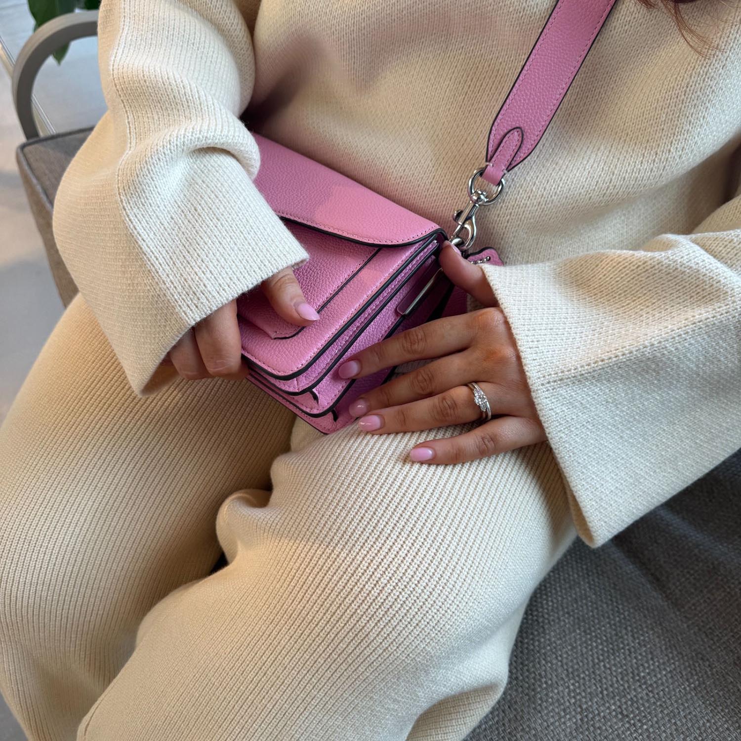 Knit Cropped Jumper - Oatmeal - Zenithce