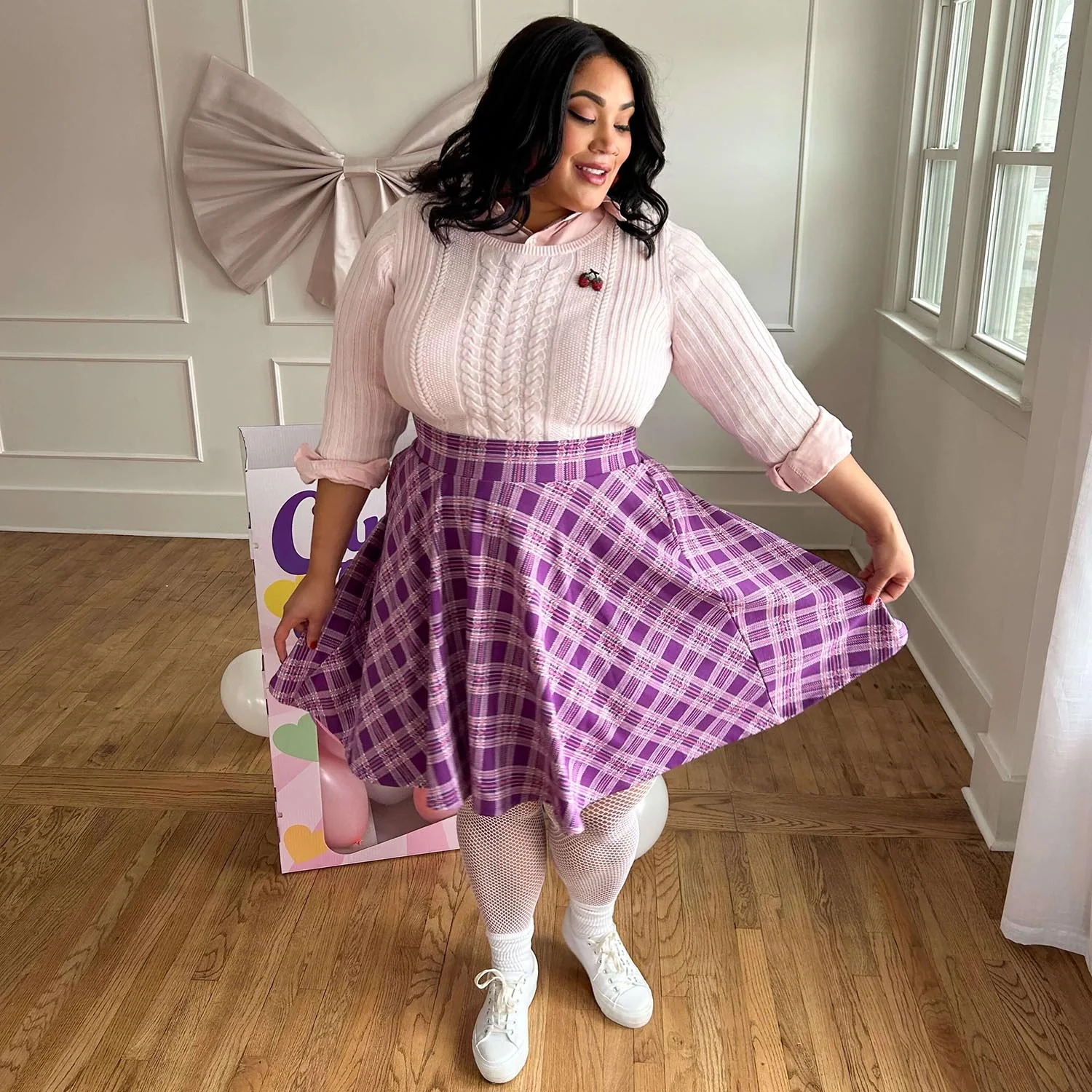 Plaid Flare Skirt - Thistle (V2) - Zenithce