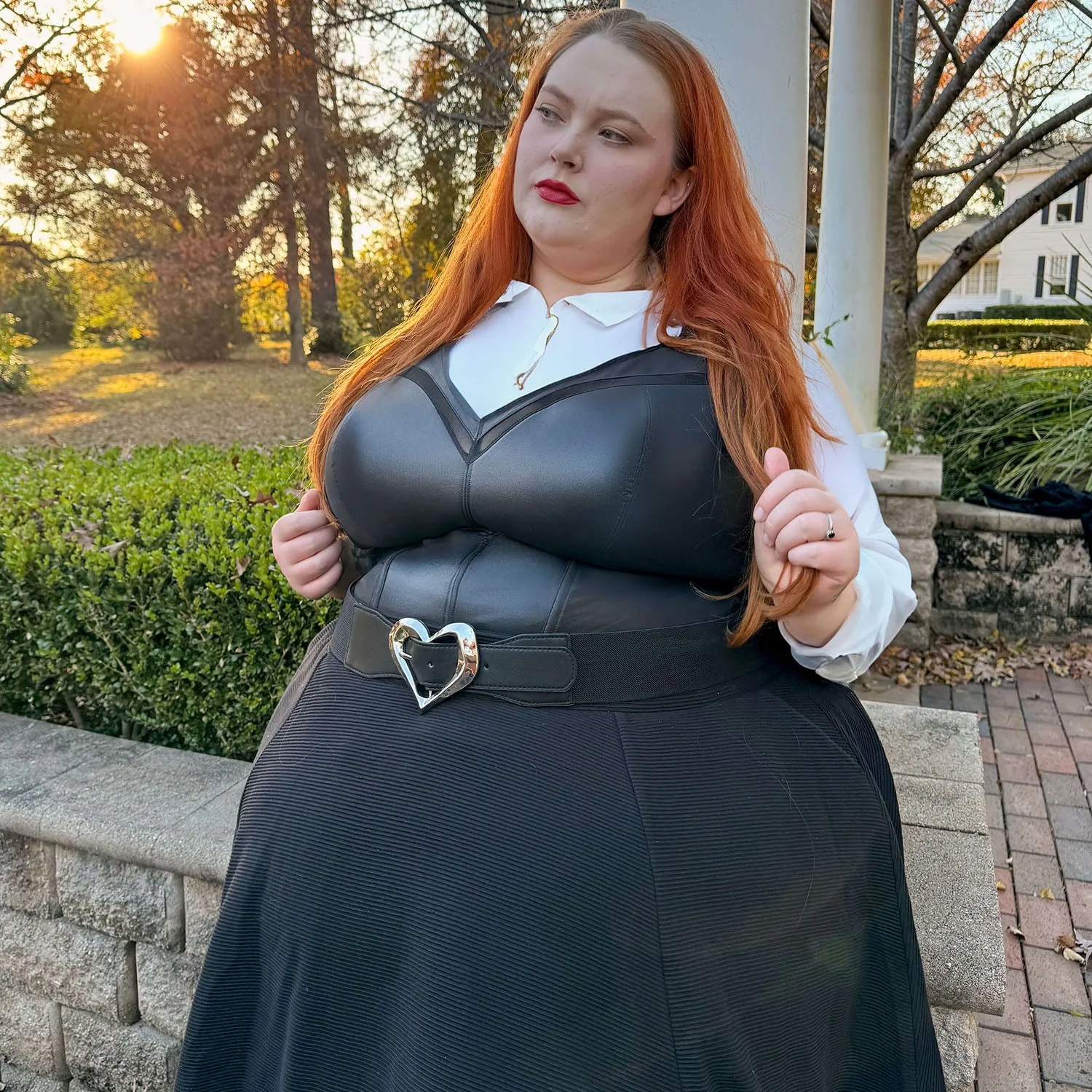 Siren Faux Leather Bustier - Zenithce