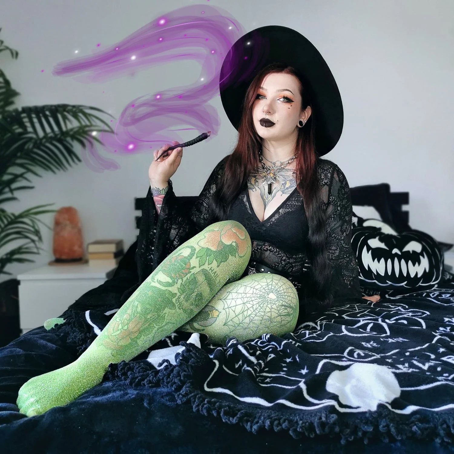 Lux Sparkle Tights - Peas - Zenithce