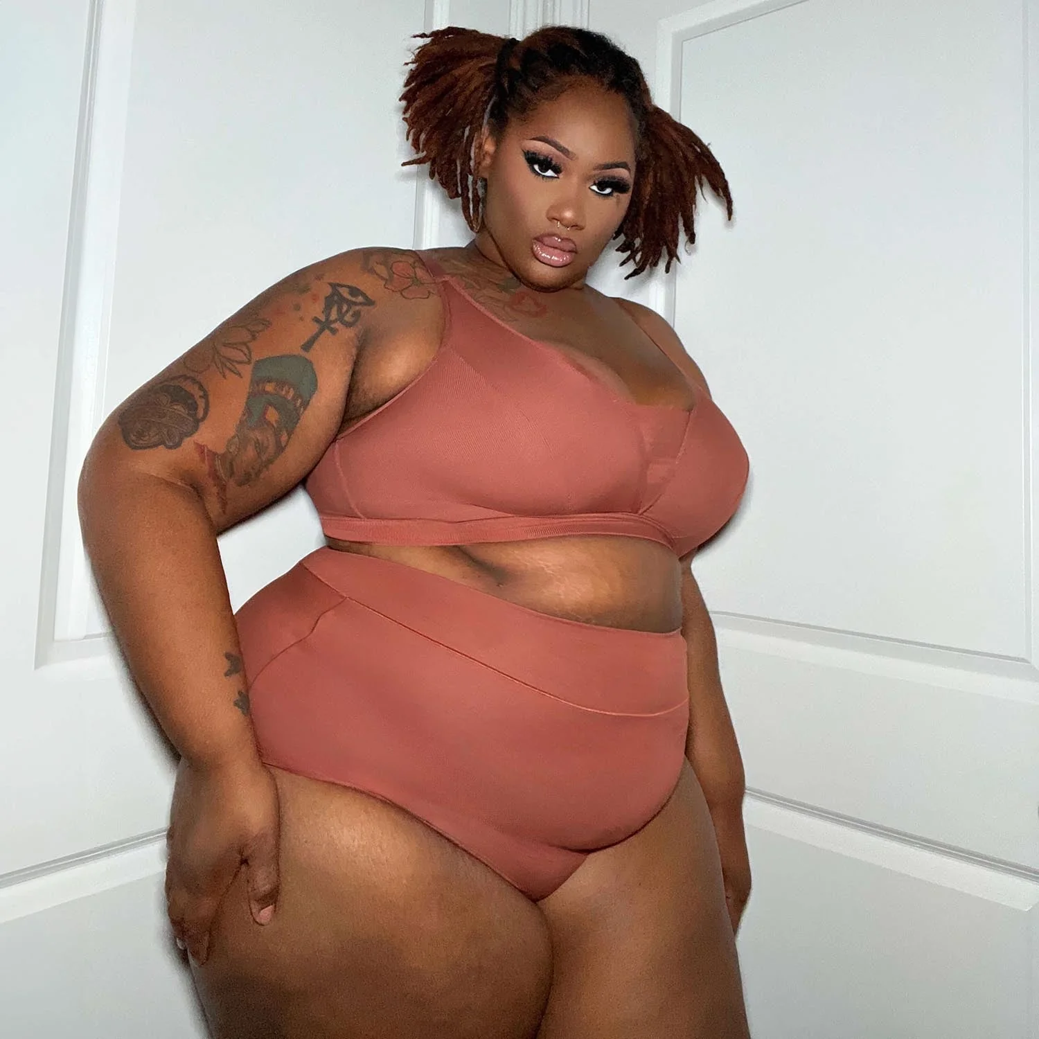 Organic Cotton Super High Waist Knickers - Root Beer - Zenithce