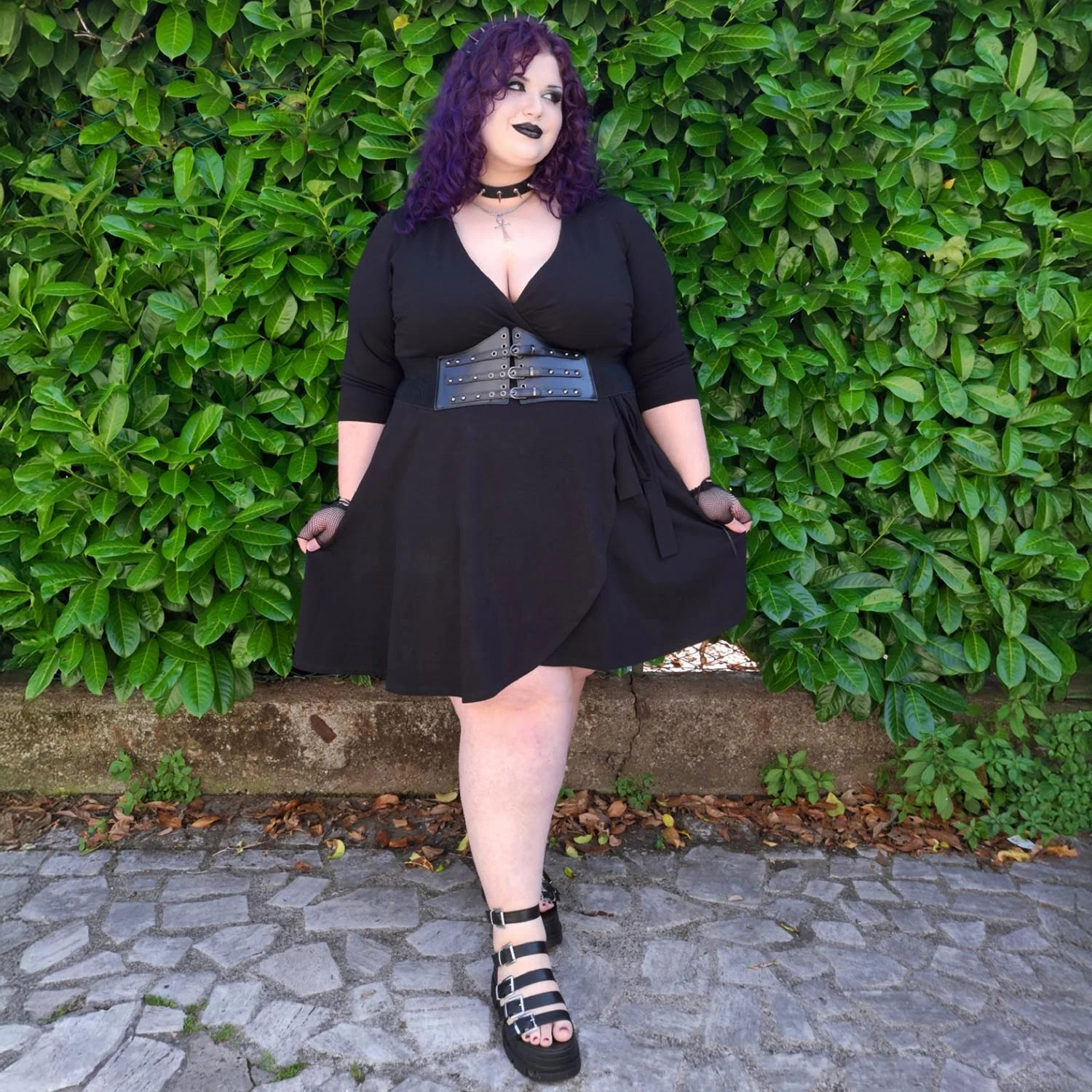 Mini Wrap Dress - Black - Zenithce