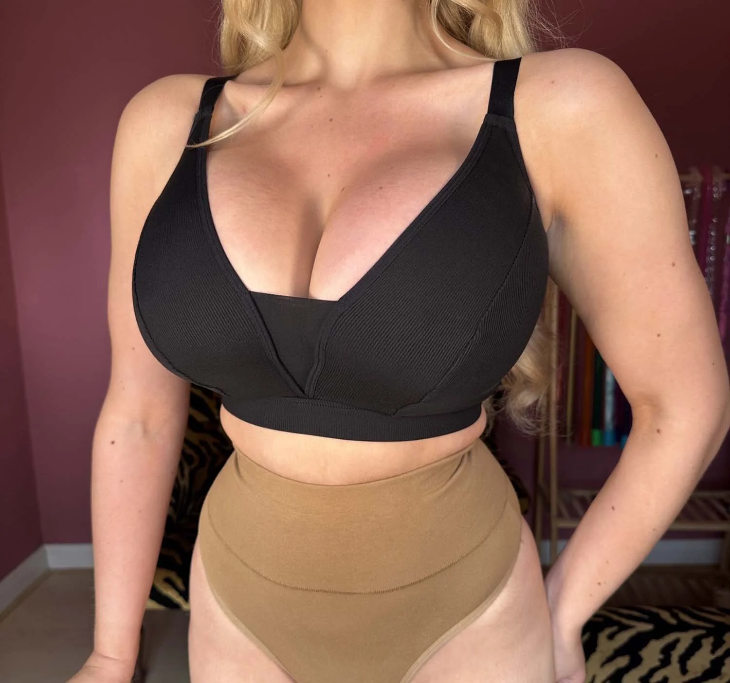 Everyday Ribbed Bra - 3 x Black - Zenithce