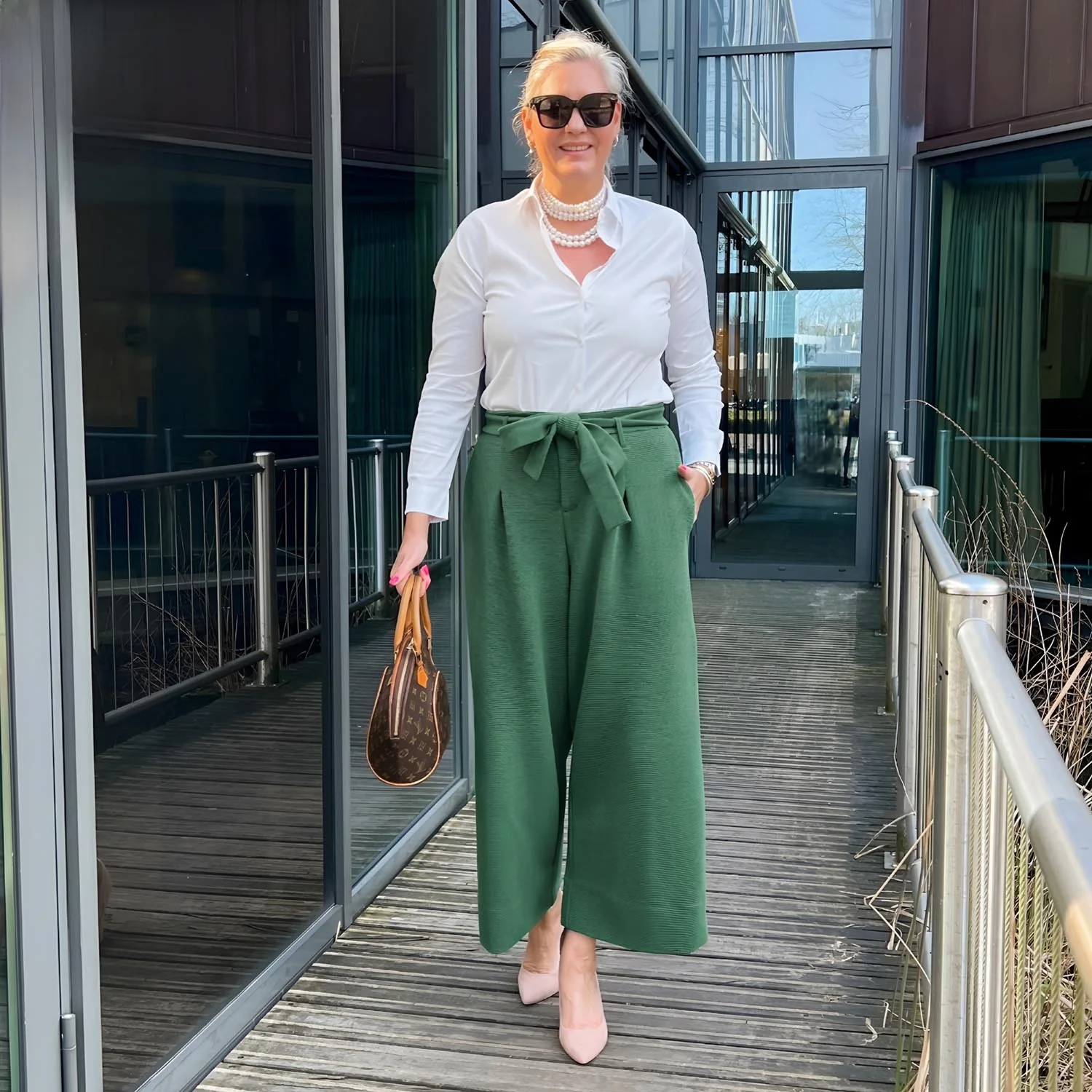 Ottoman Wide Leg Tailored Trousers  - Petit Pois - Zenithce