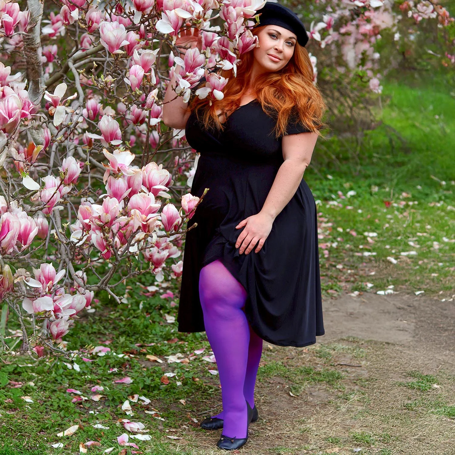 30 Denier Sheer Tights - Purple Haze - Zenithce