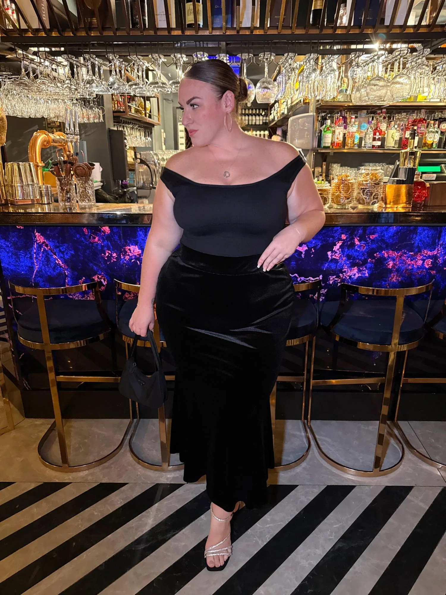 Velvet Mermaid Skirt - Black - Zenithce