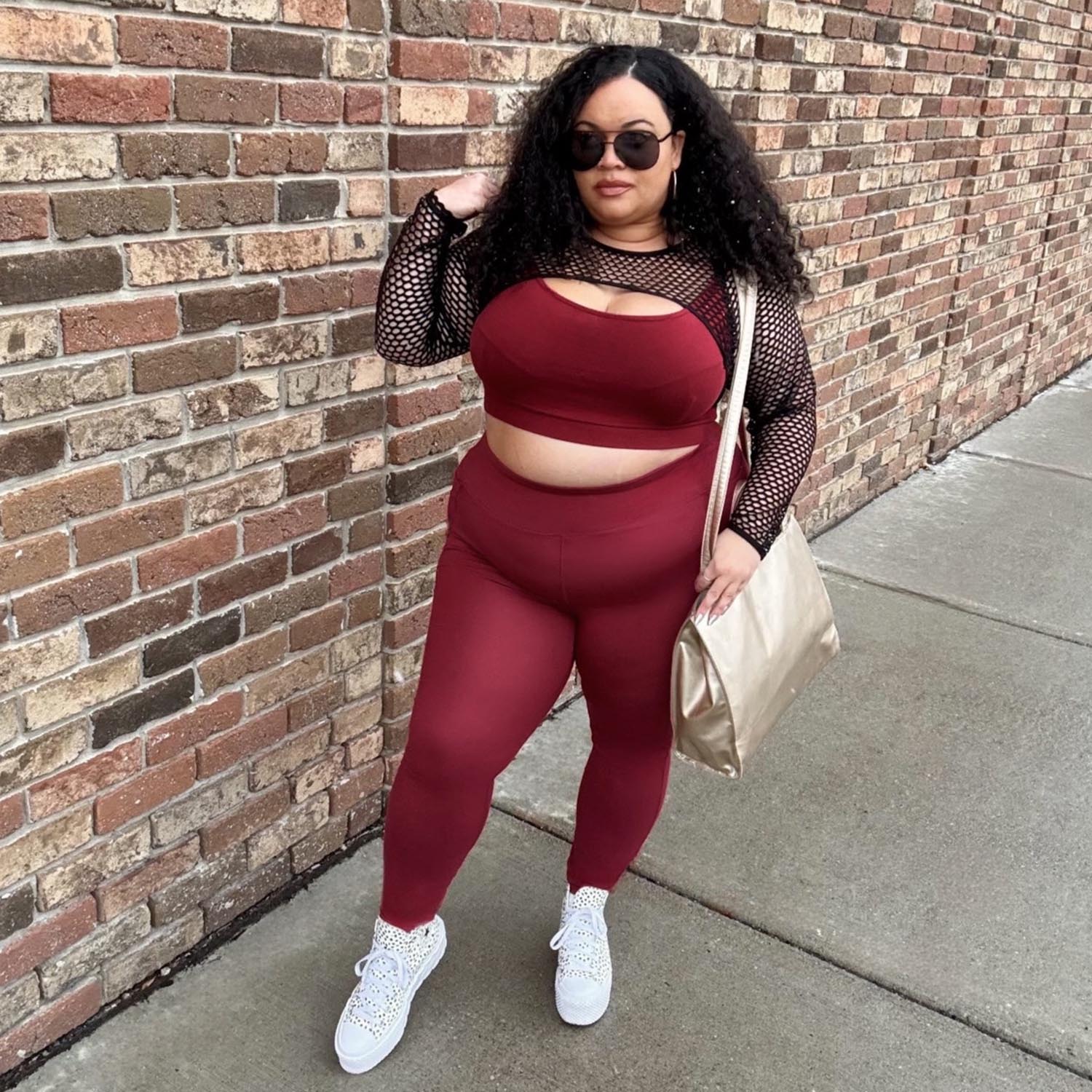 Fishnet Top - Alanis - Wine - Zenithce