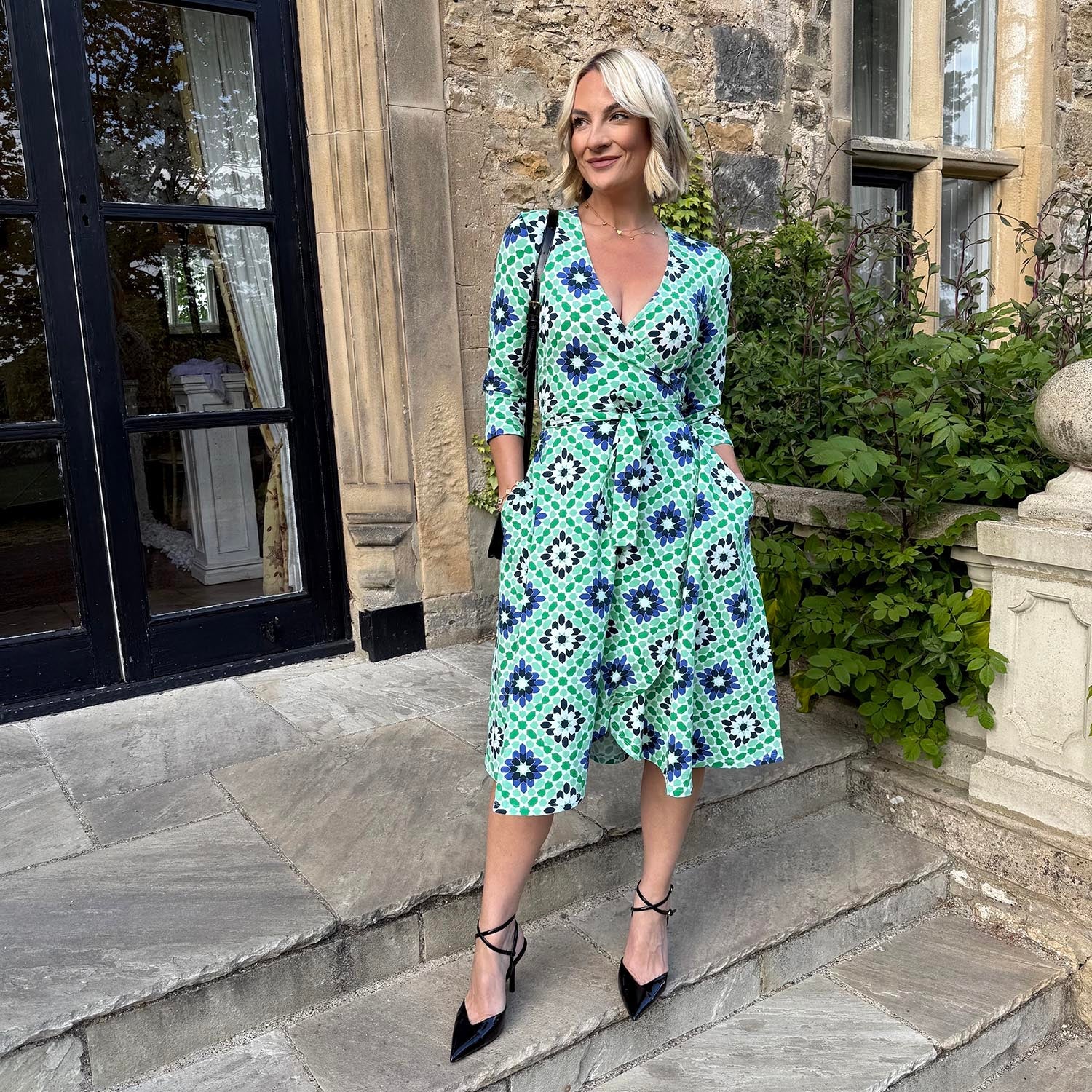 Wrap Dress - Blue Pearl - Zenithce