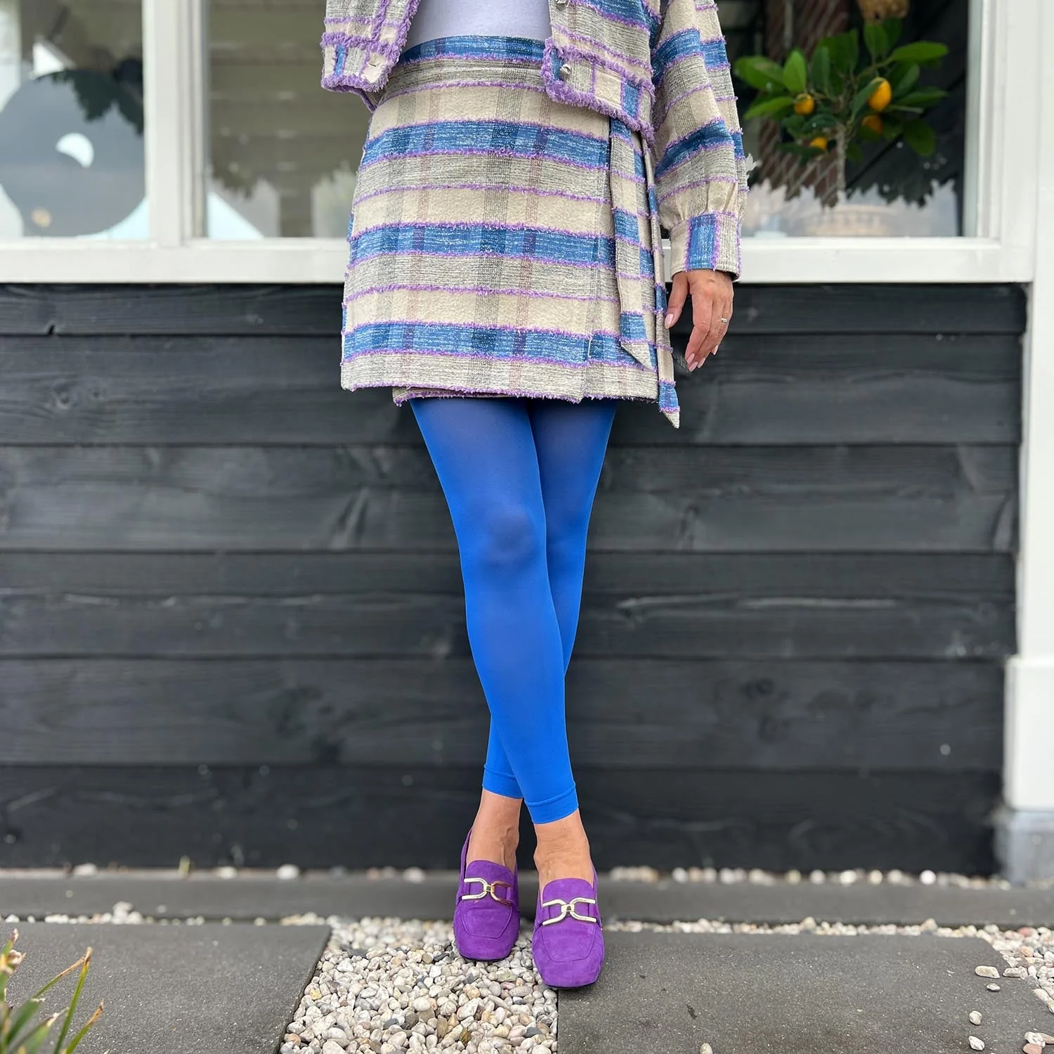 Footless Tights - Peacock - Zenithce