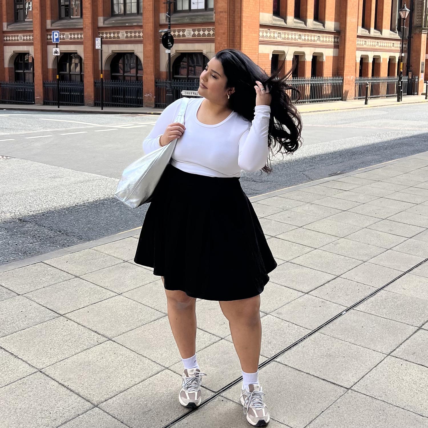 Petal Pleated Skirt - Black - Zenithce