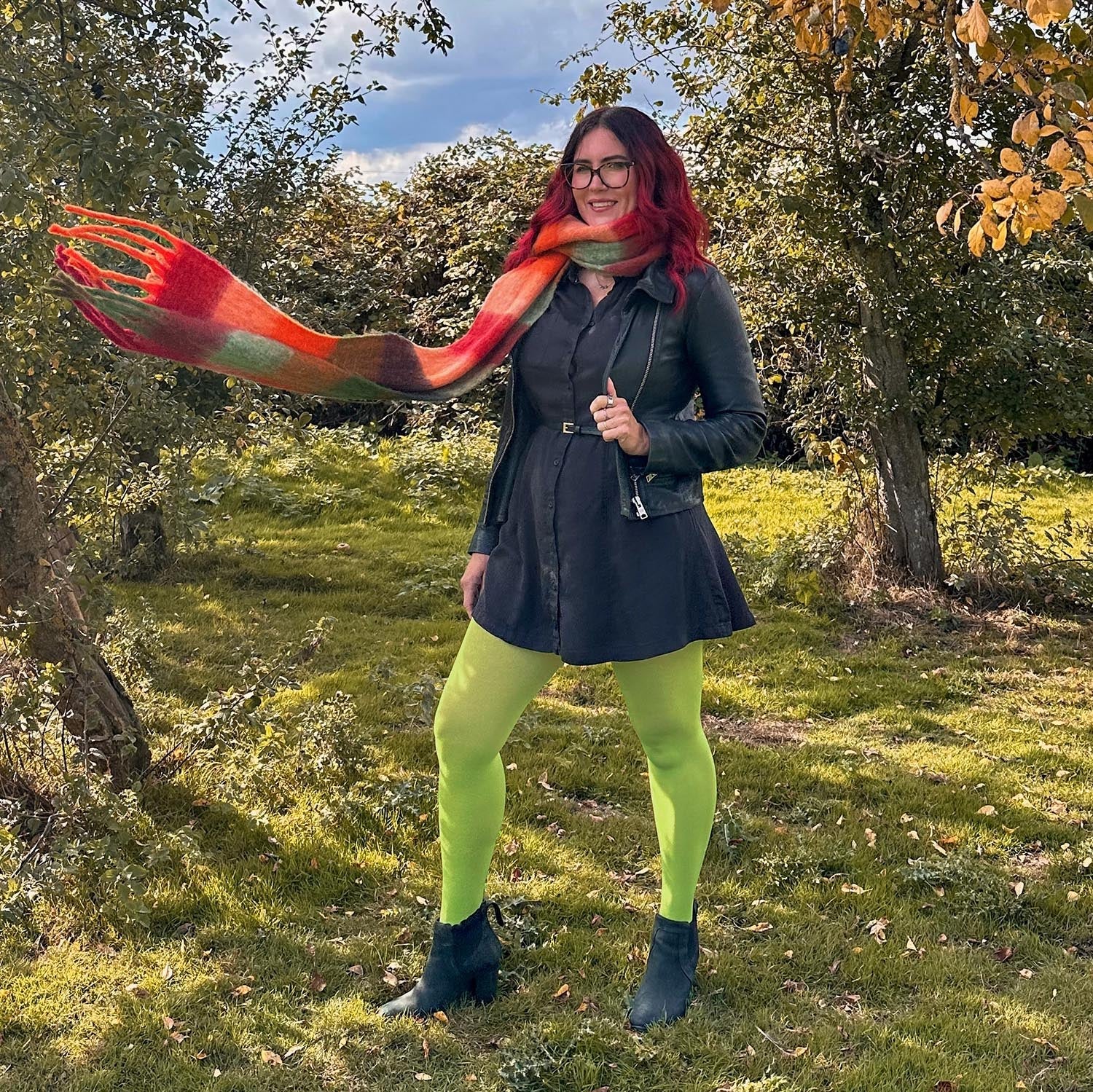 80 Denier Tights - Granny Smith - Zenithce