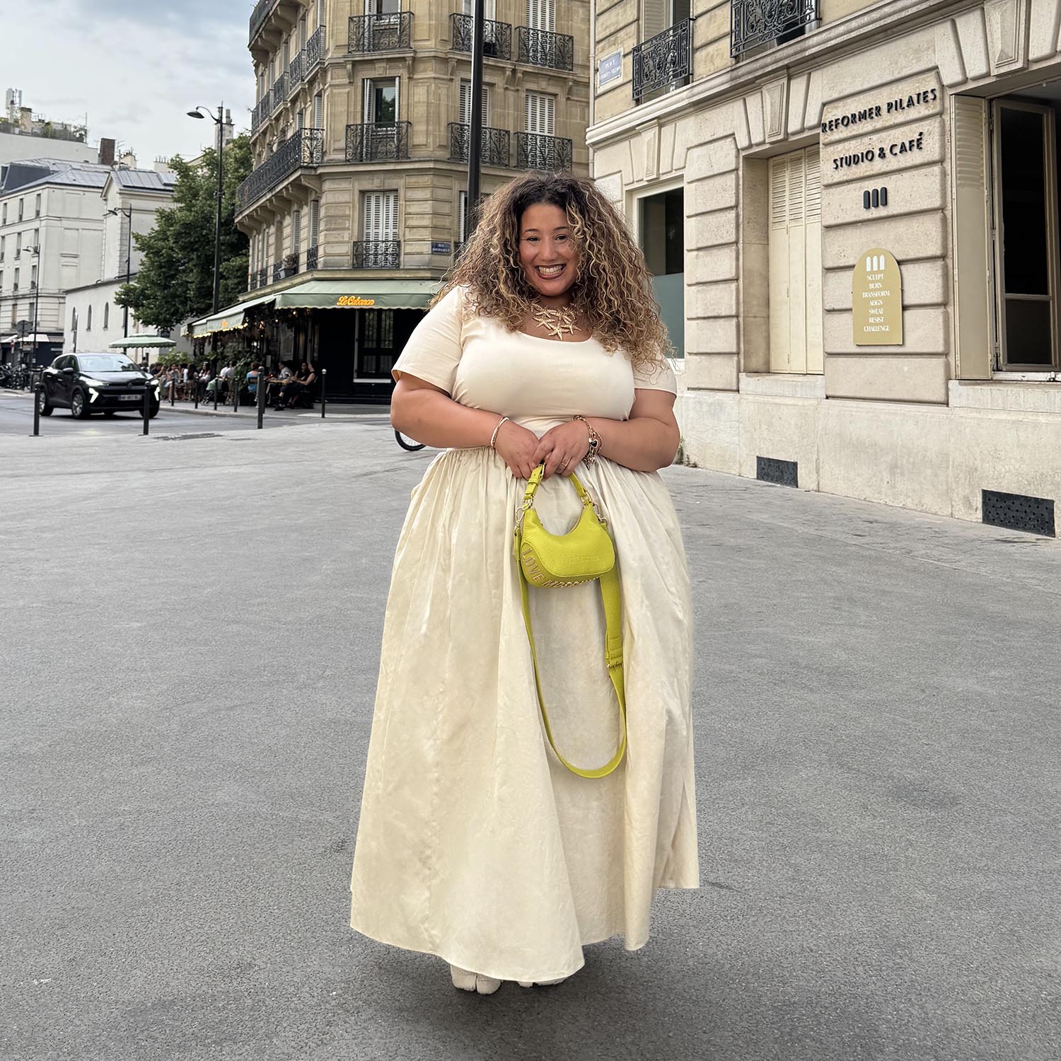 Midaxi Tee Poplin Dress - Oatmeal - Zenithce