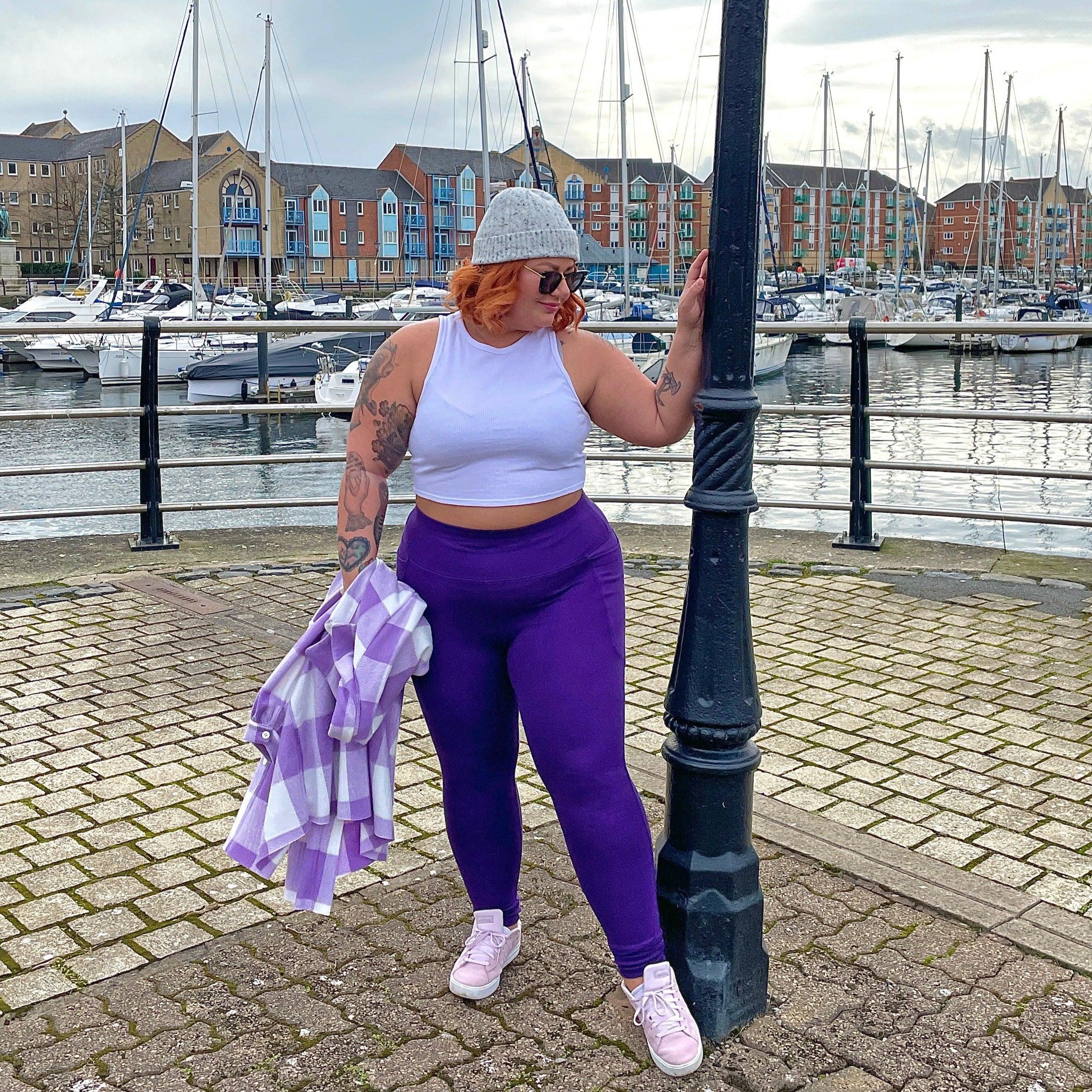 Squat Proof Leggings (Long) - Suffragette Purple - Zenithce