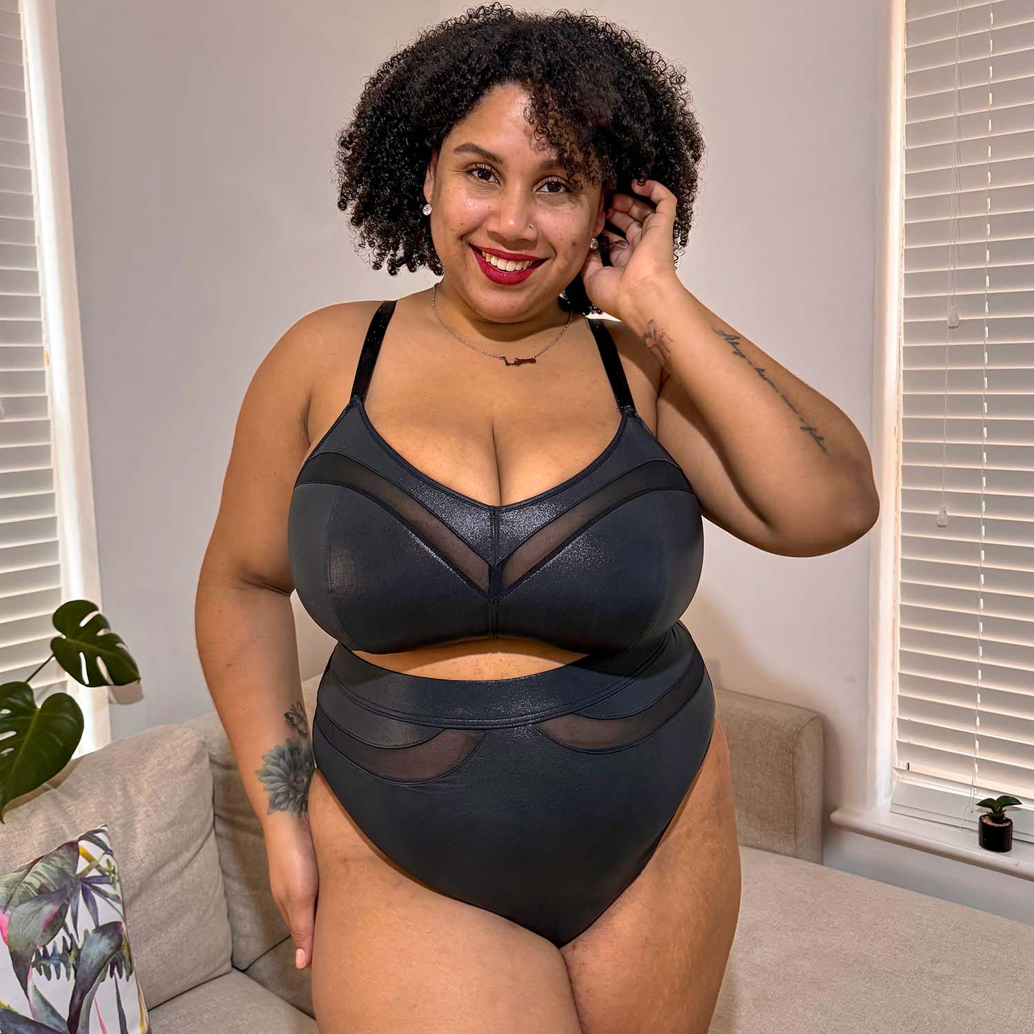 Siren Faux Leather Full Briefs - Zenithce