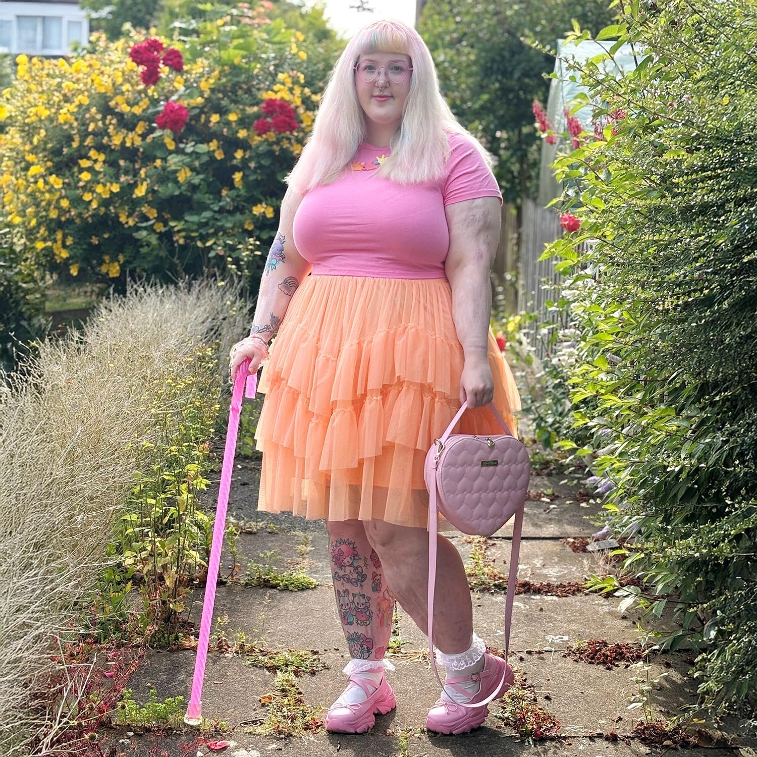 Mesh Skirt - Peach Mousse - Zenithce