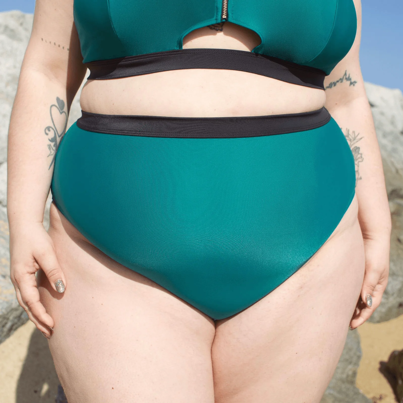 Hasta La Vista Bikini Bottoms - Teal - Zenithce