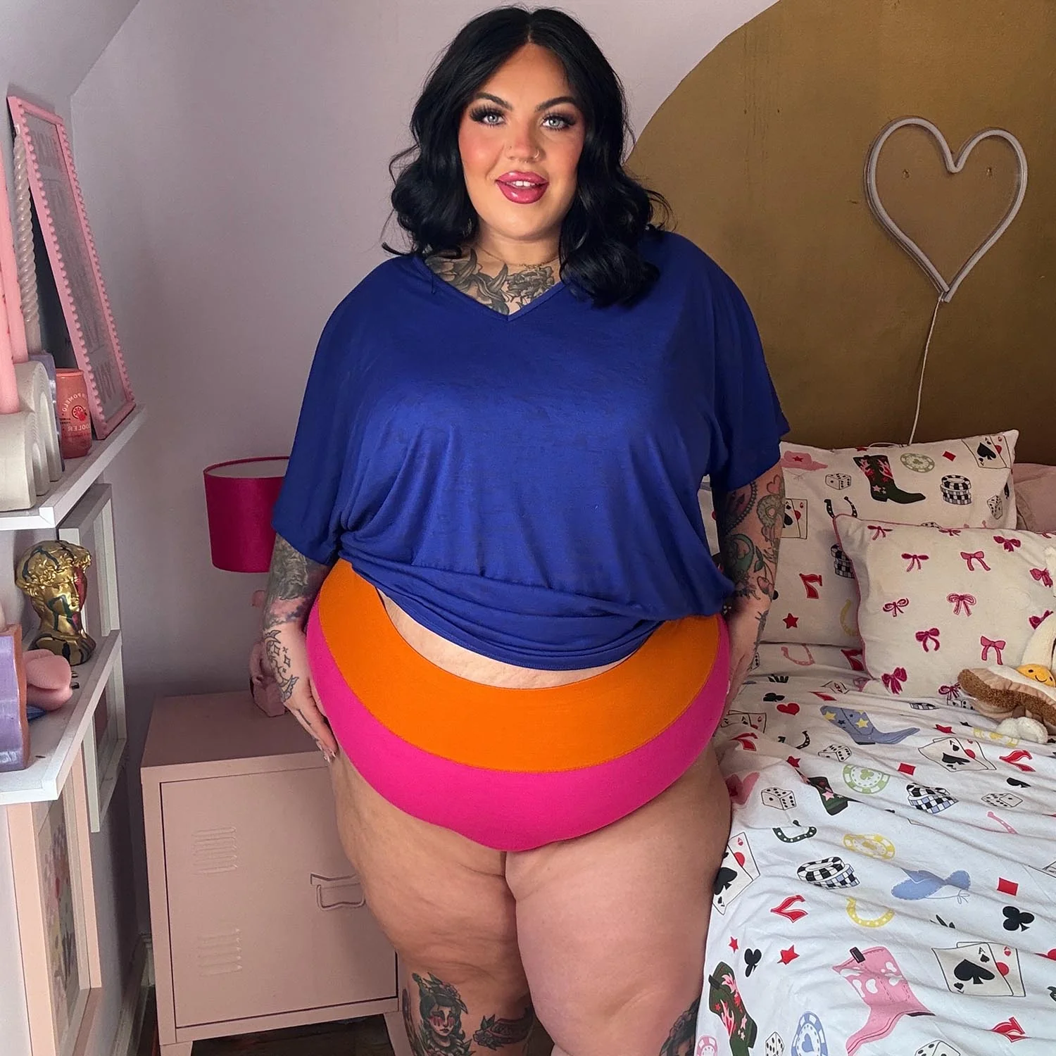 Organic Cotton Full Brief Duo Knickers - Barbara & Papaya - Zenithce