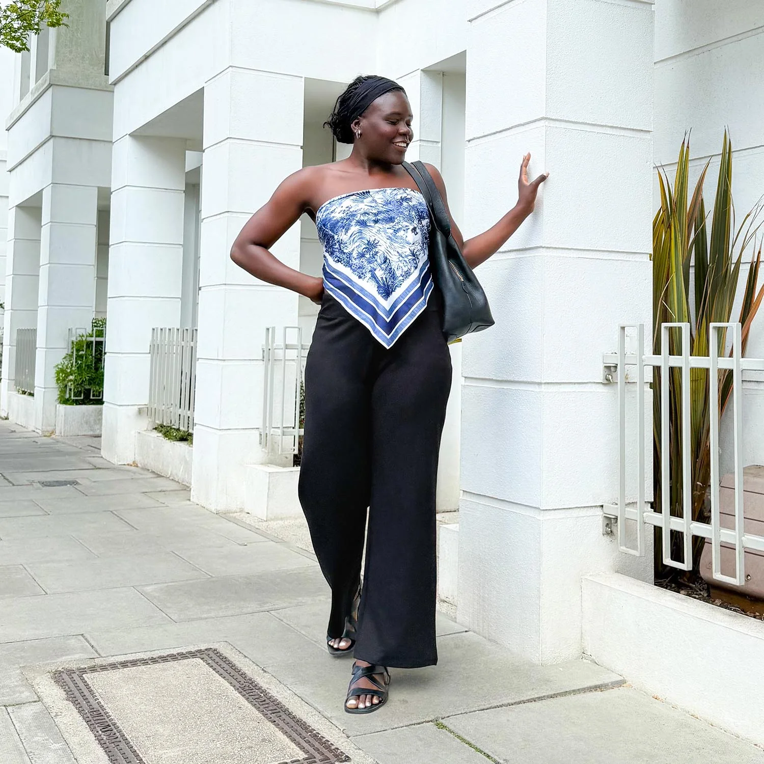 Squat-Proof Wide Leg Leggings - Black - Zenithce