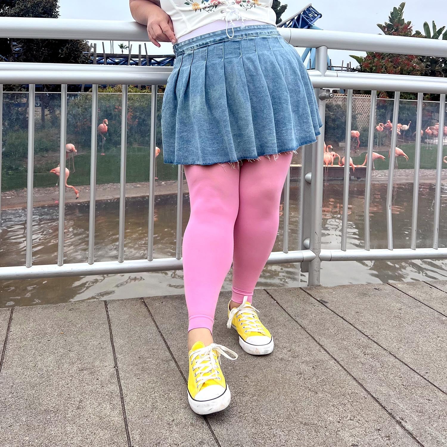 Footless Tights - Dragon Fruit - Zenithce