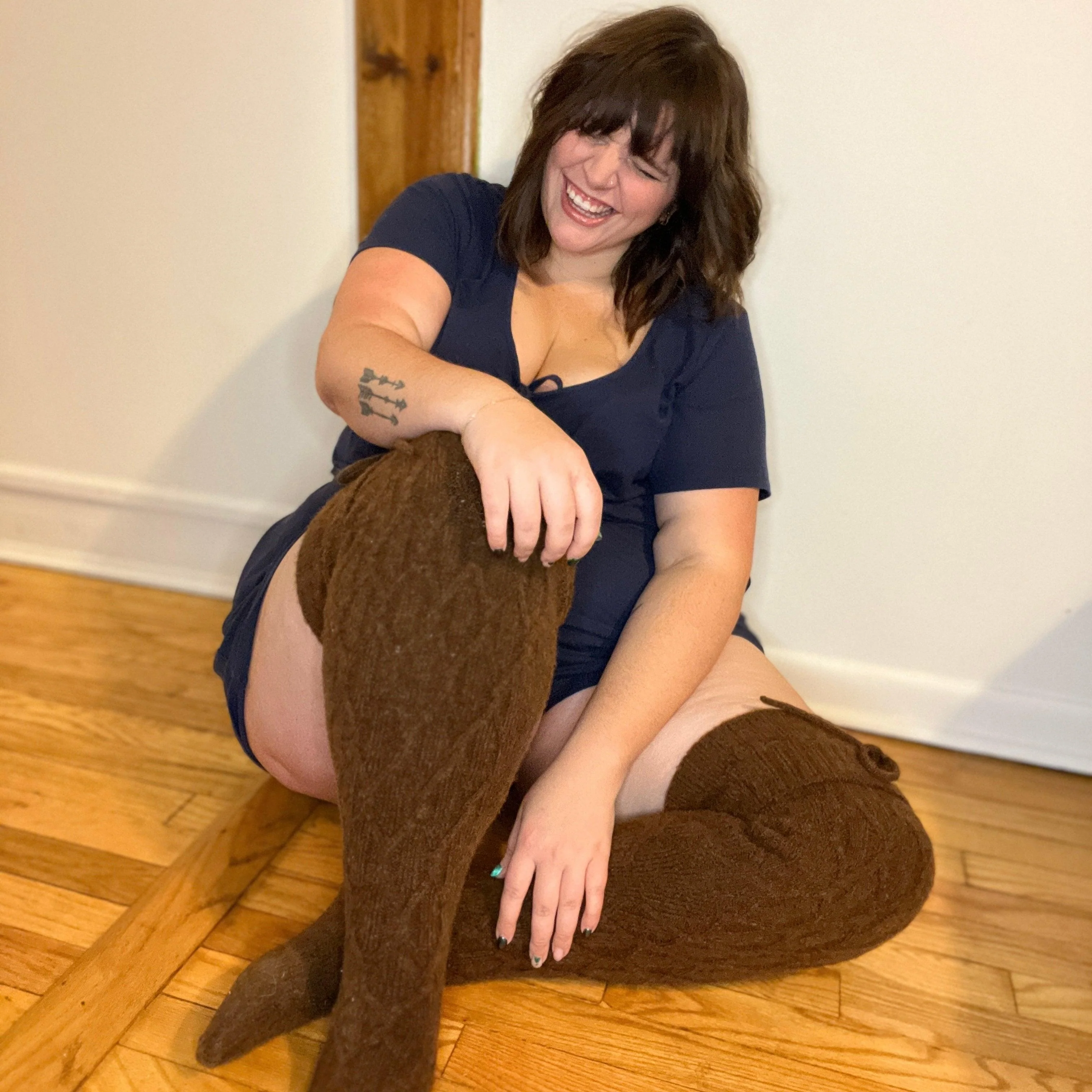 Thigh High Socks - Hot Chocolate - Zenithce