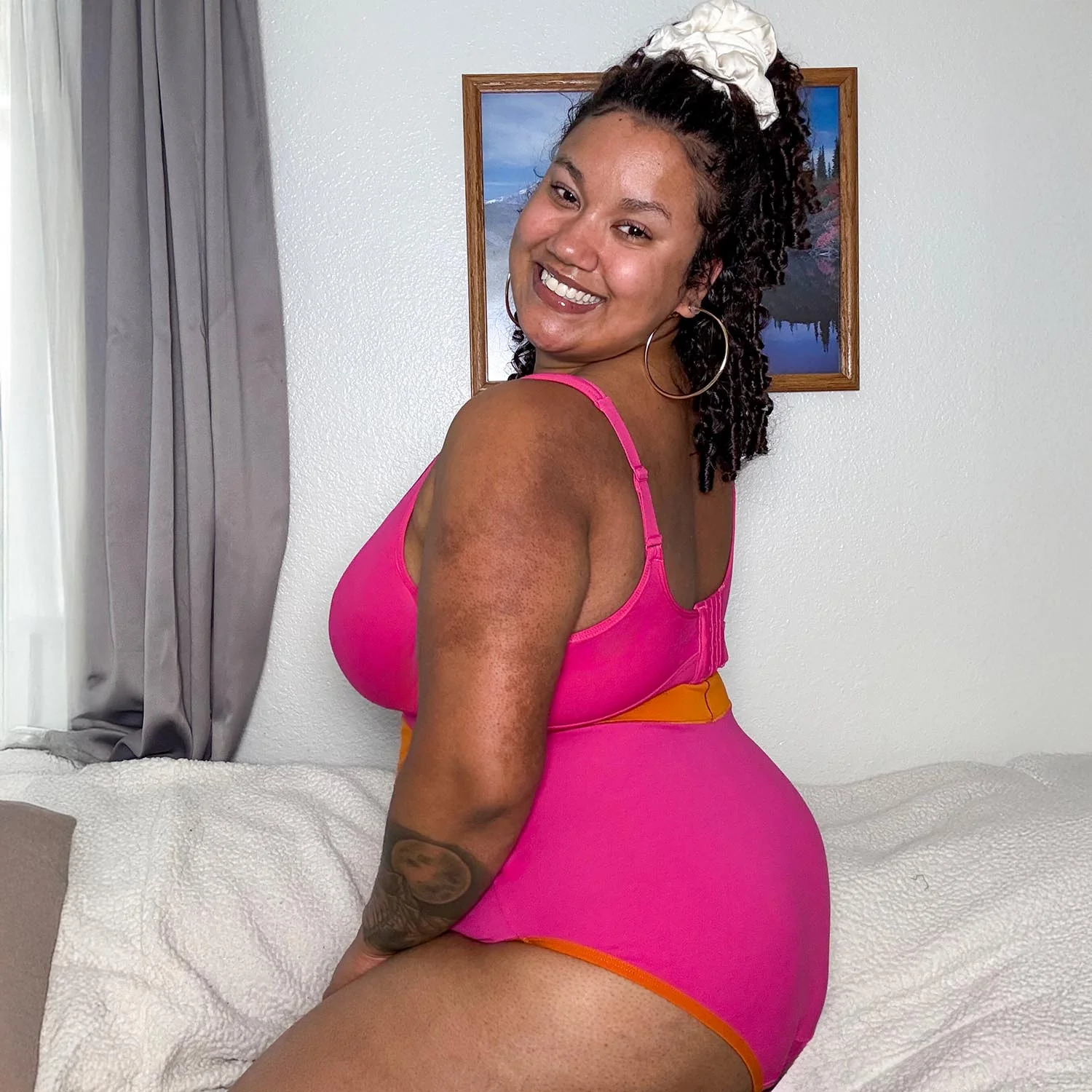 Organic Cotton Super High Waist Duo Knickers - Barbara & Papaya - Zenithce