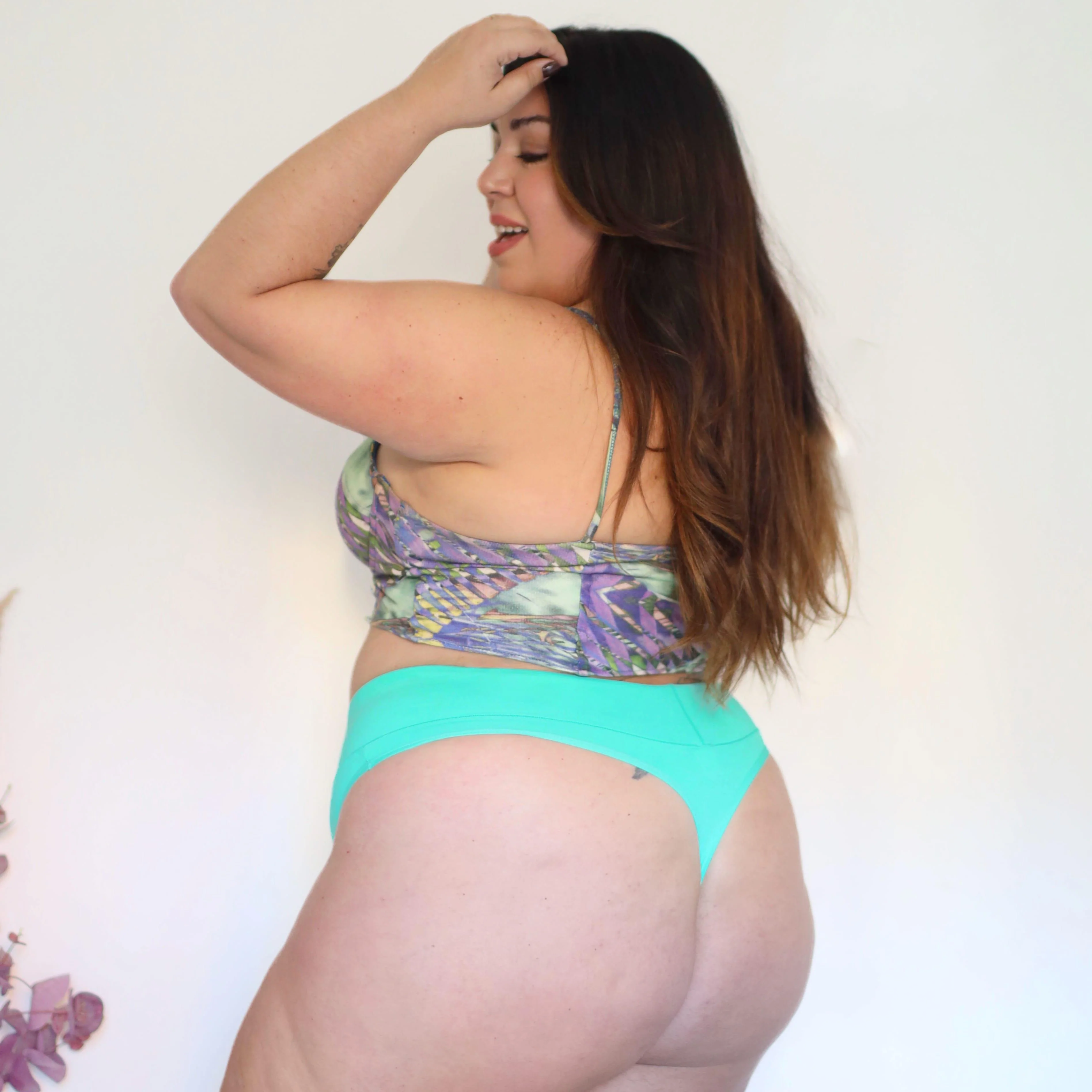 Organic Cotton Thong - Mint - Zenithce