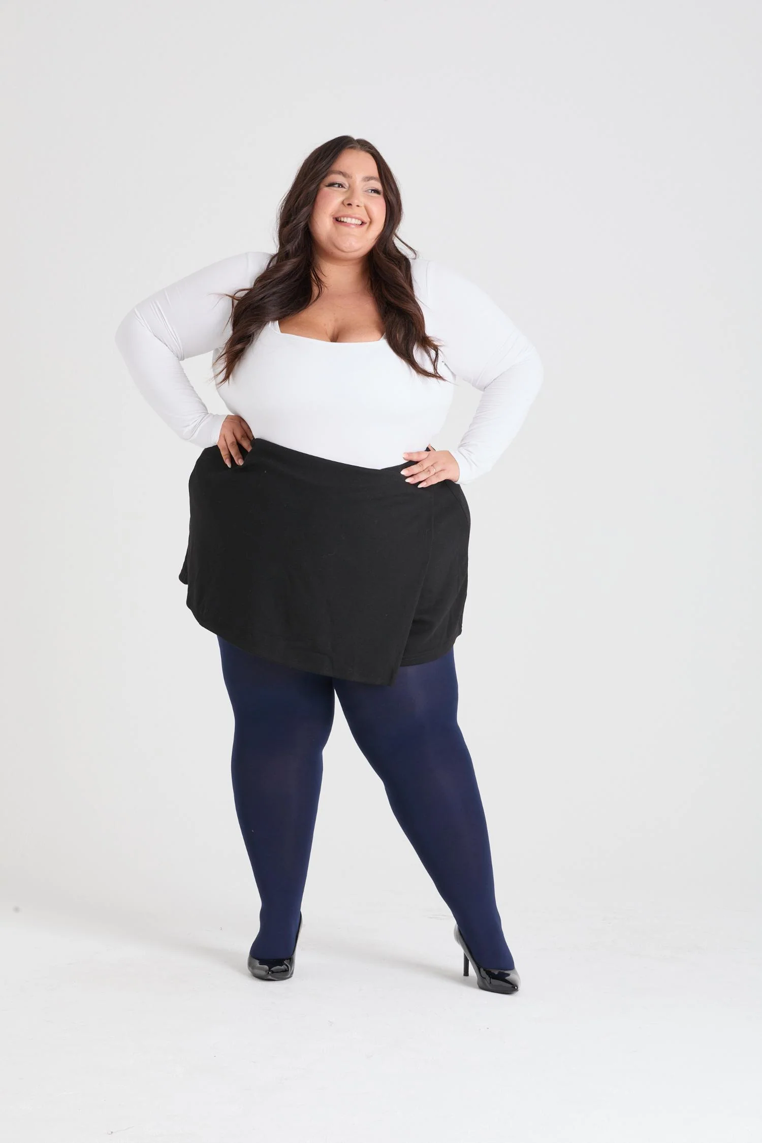 80 Denier Tights - Navy - Zenithce