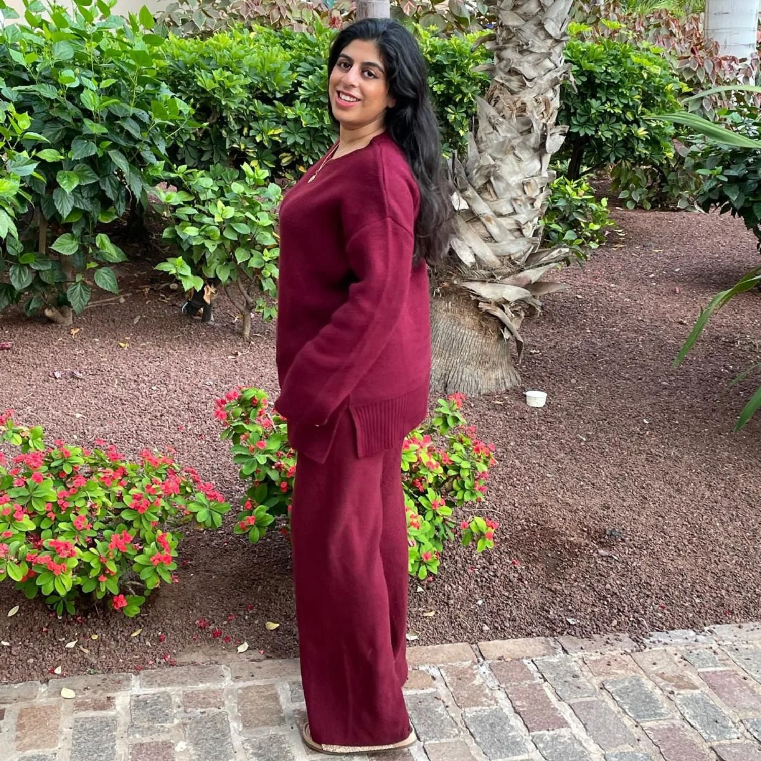 Knit Jumper & Wide Leg Trousers Roast Bundle - Zenithce