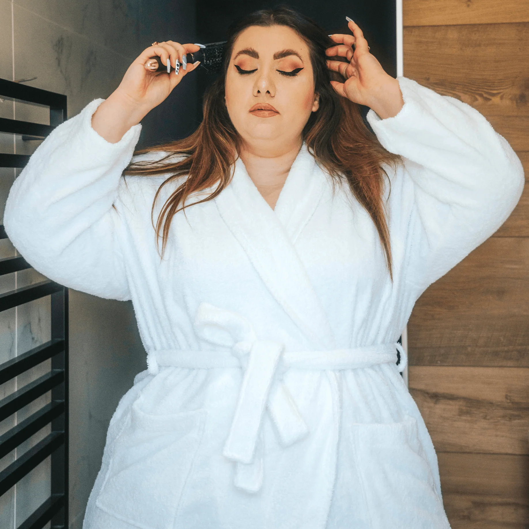 Floof Bath Robe - White - Zenithce