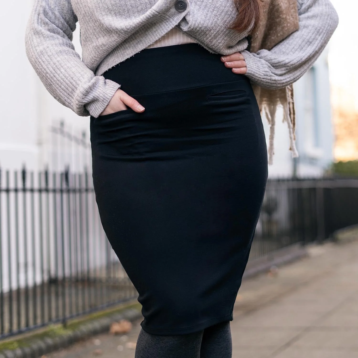 Pencil Skirt - Black (V2) - Zenithce
