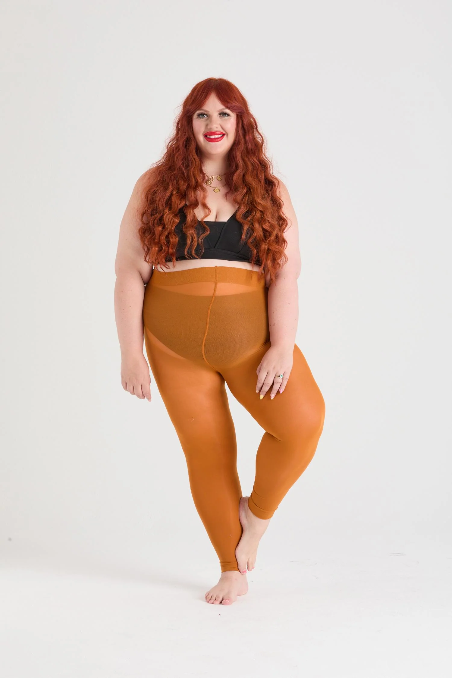 Footless Tights - Toffee Apple - Zenithce