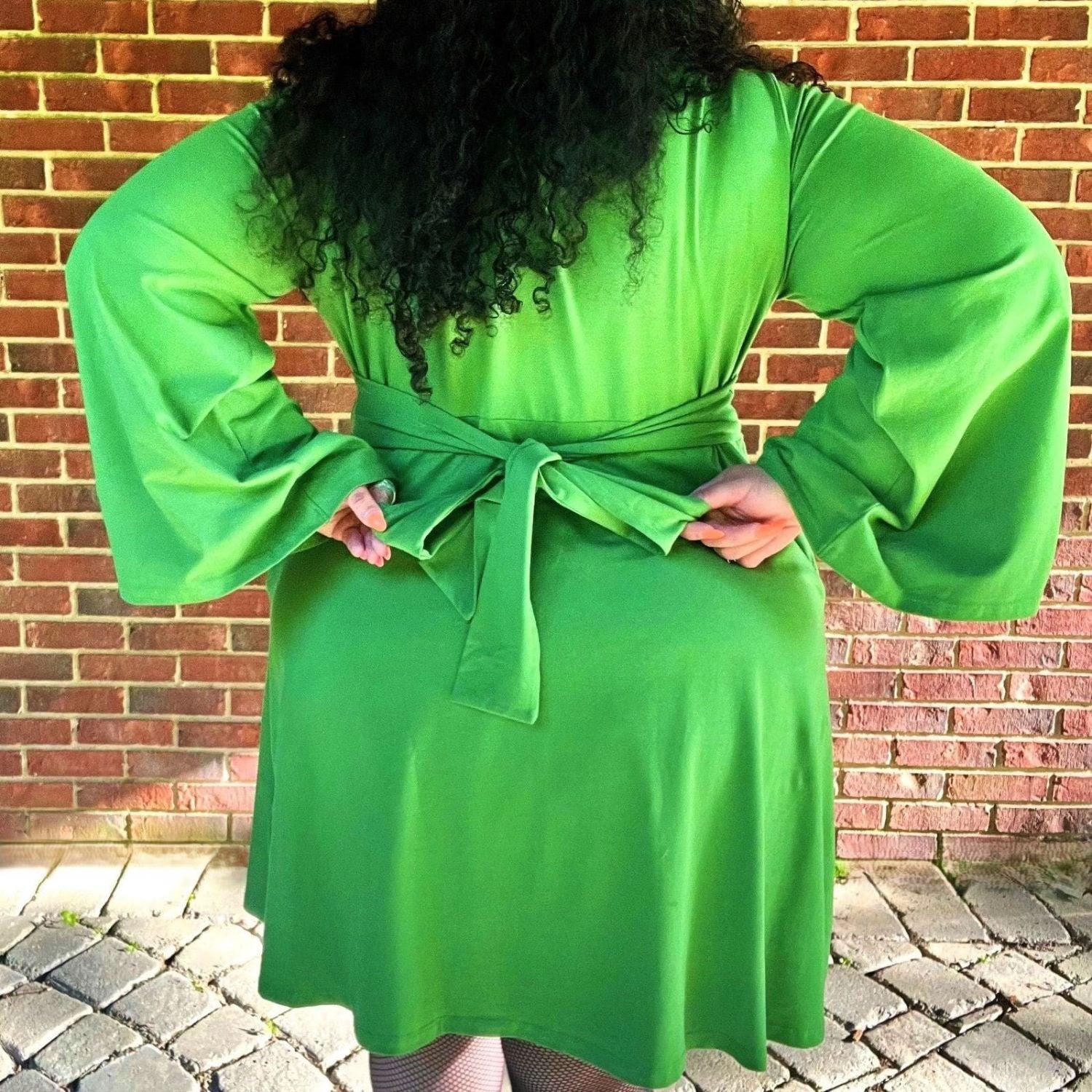 Bell Sleeve Mini Dress - Meadow - Zenithce