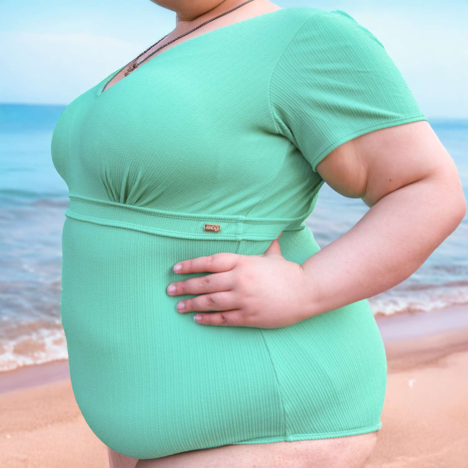 You Got To Yell Swimsuit - Mint - Zenithce