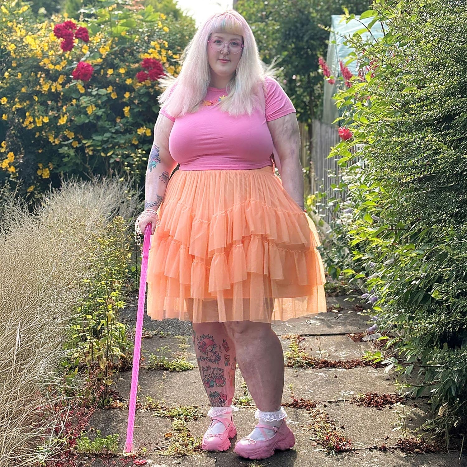Mesh Skirt - Peach Mousse - Zenithce