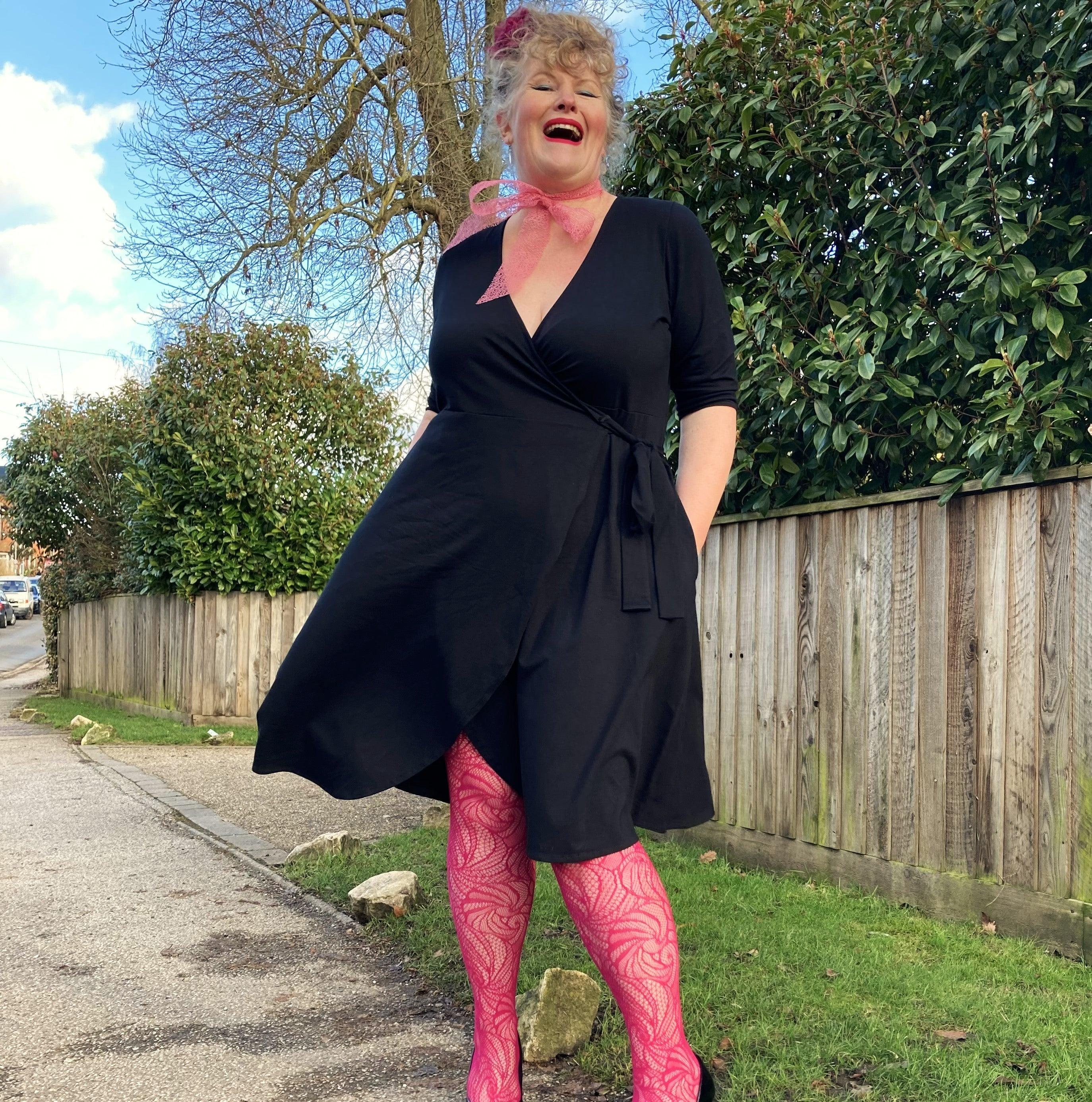 Wrap Dress - Black - Zenithce